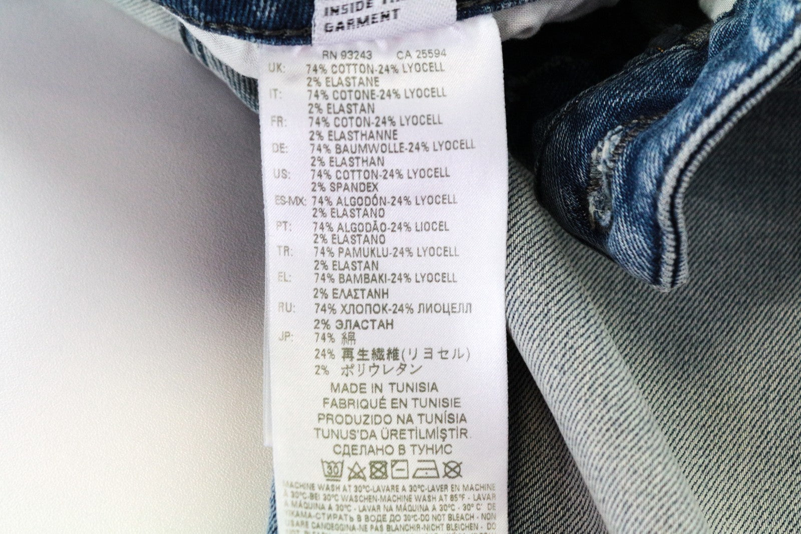 DIESEL D-Bazer 081AP Men's Jeans W28/L32 Light Blue Cotton Tapered Fit Stretch