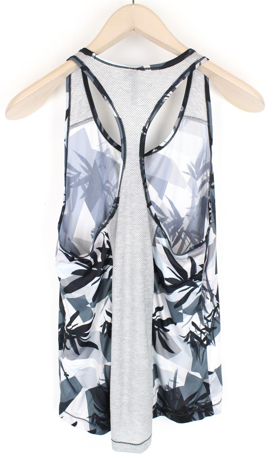 SWEATY BETTY Women's Sport Top S Grey Printed Sleeveless Gym Activewear