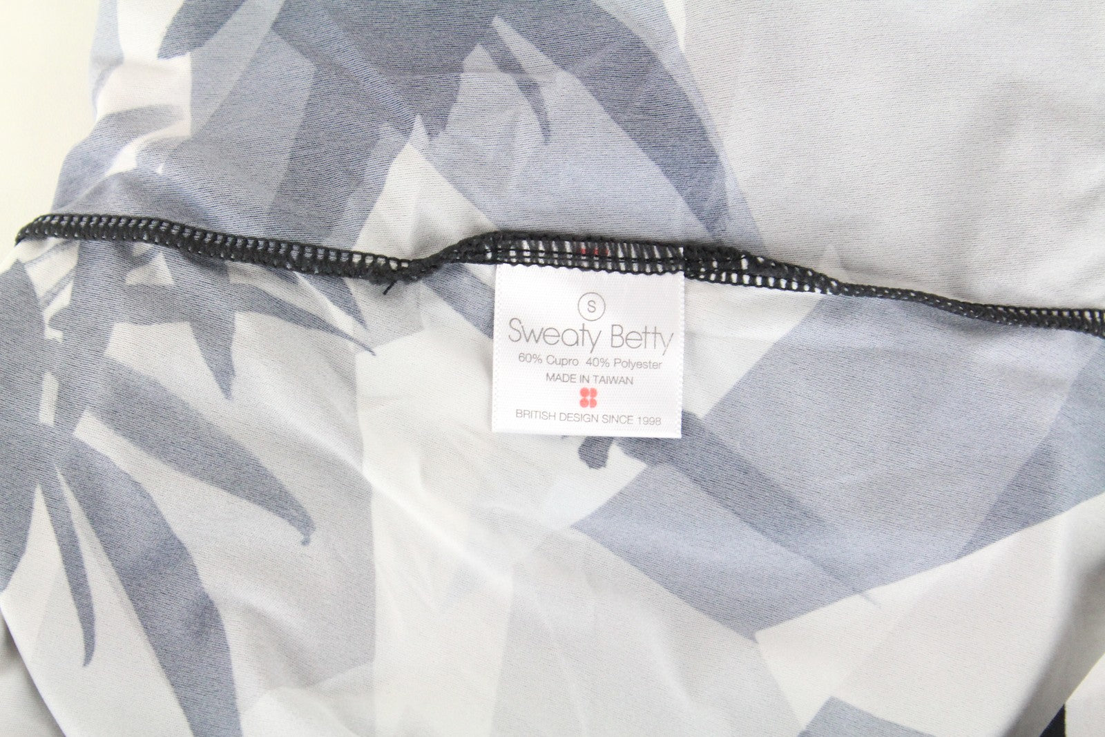 SWEATY BETTY Women's Sport Top S Grey Printed Sleeveless Gym Activewear