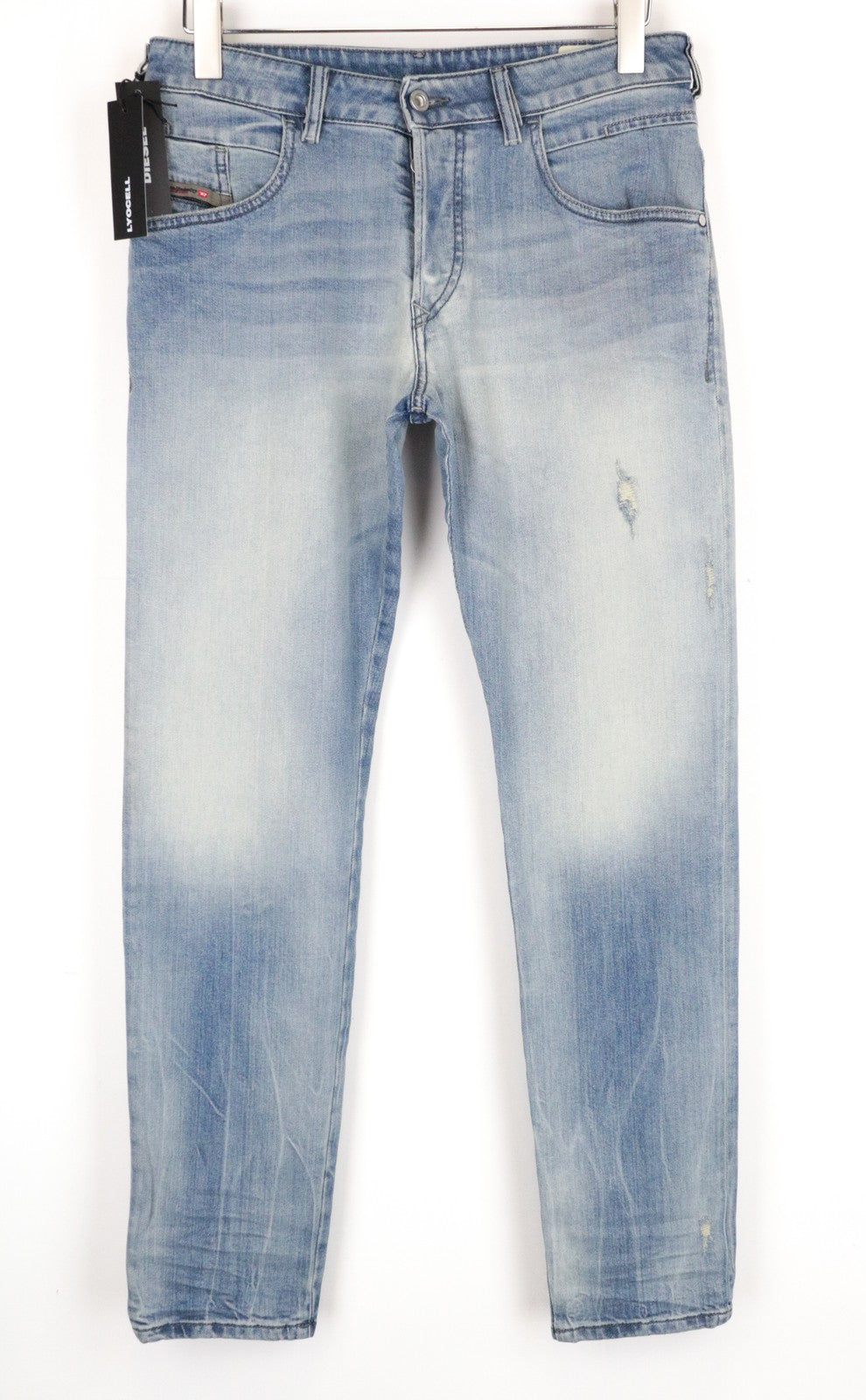 DIESEL D-Bazer 081AP Men's Jeans W29/L32 Light Blue Cotton Wash Taper Fit