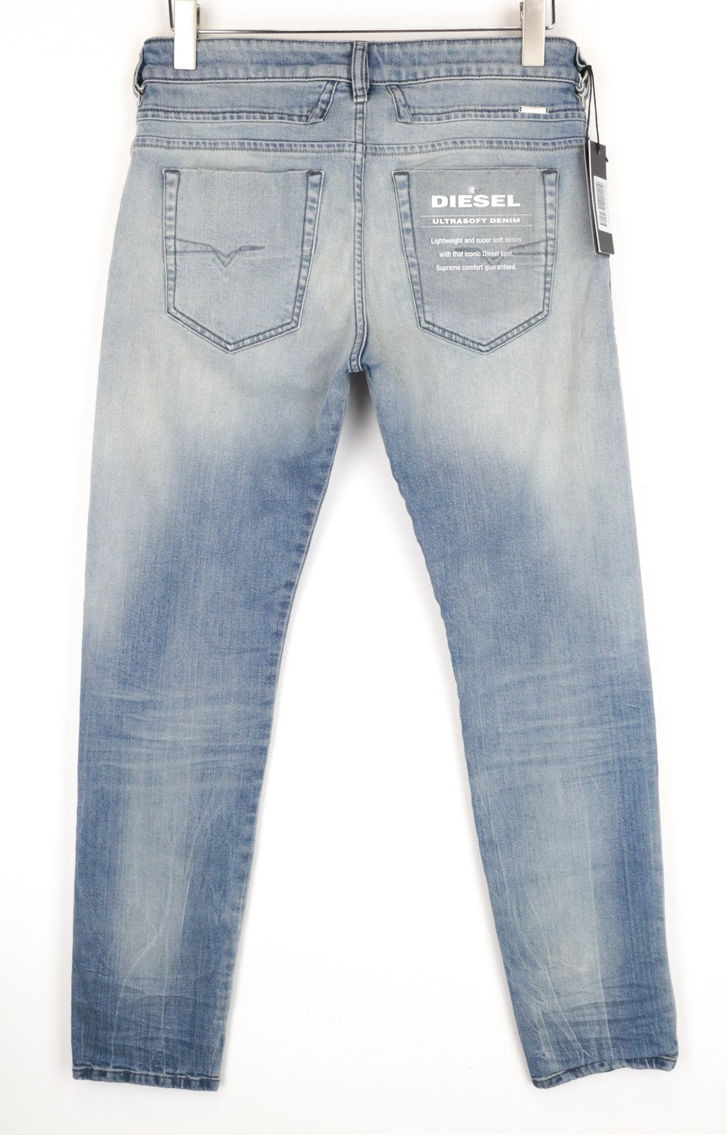 DIESEL D-Bazer 081AP Men's Jeans W29/L32 Light Blue Cotton Wash Taper Fit