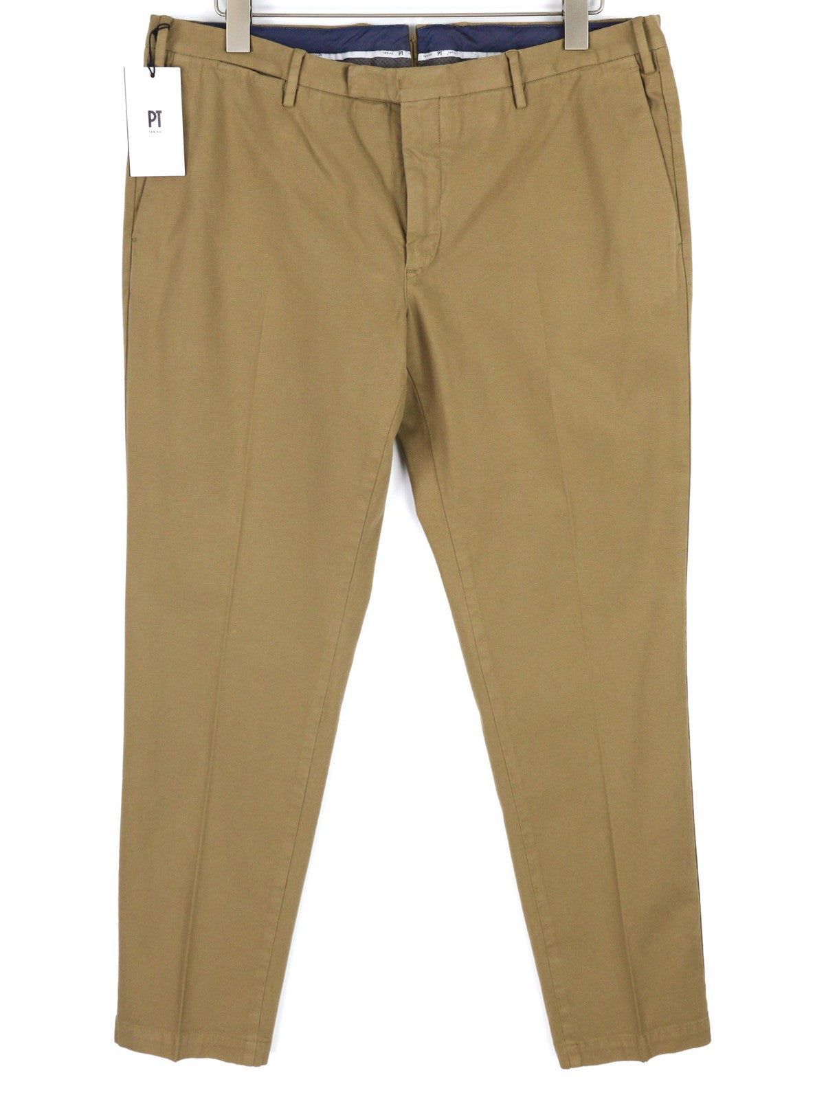 PT TORINO Skinny  Mens Trousers 60 Brown Chino Zipper Pockets Casual