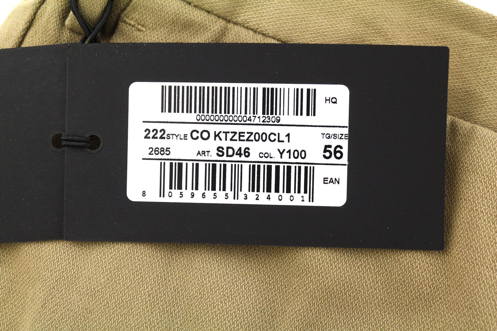 PT TORINO Skinny  Mens Trousers 56 Brown Chino Zipper Pockets Casual