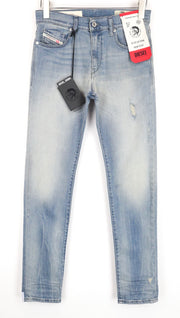 DIESEL D-Bazer 081AP Men's Jeans W28/L32 Distressed Taper Blue Cotton Stretch