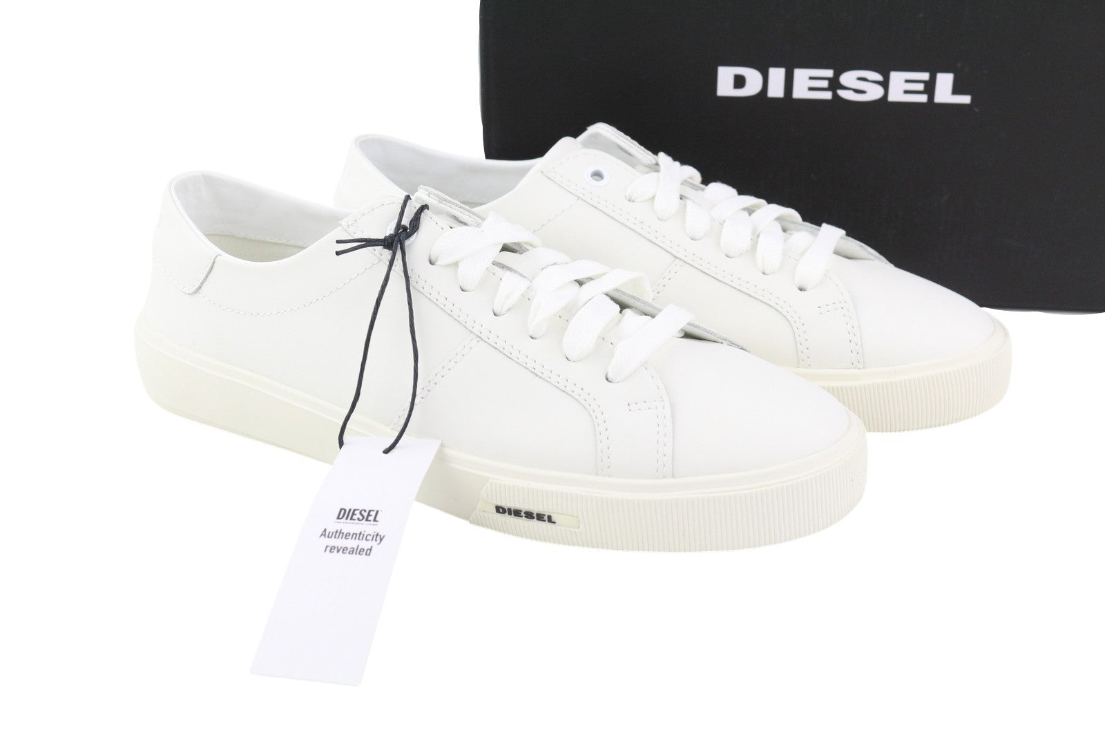 DIESEL S-Mydori LC W Women Sneakers EU39 White Leather Low Top Lace Up RRP200