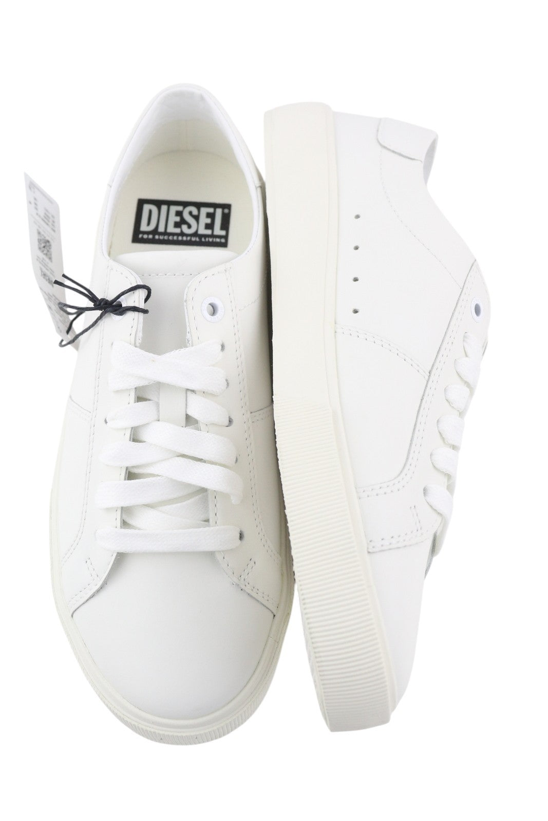 DIESEL S-Mydori LC W Women Sneakers EU39 White Leather Low Top Lace Up RRP200