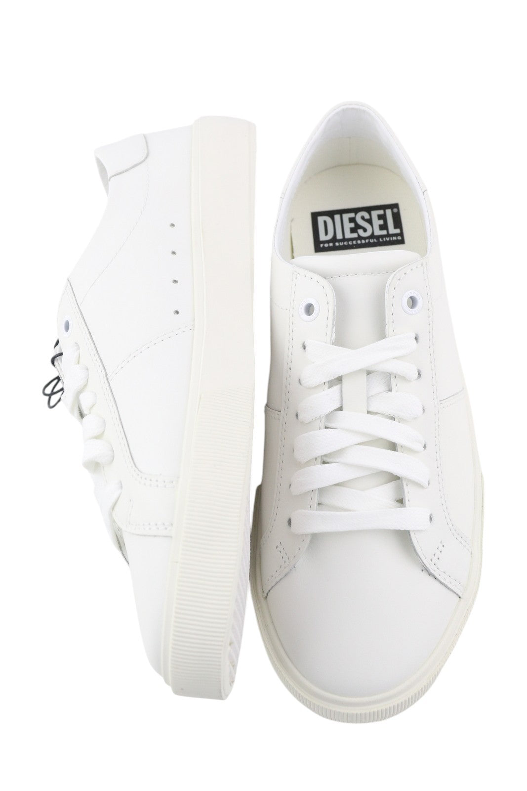 DIESEL S-Mydori LC W Women Sneakers EU39 White Leather Low Top Lace Up RRP200