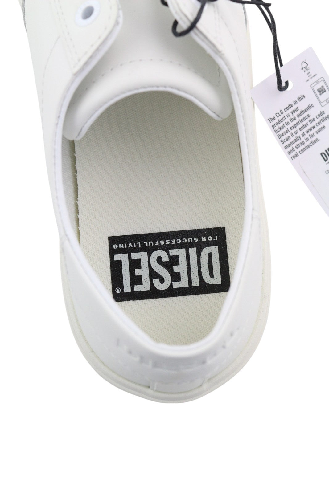 DIESEL S-Mydori LC W Women Sneakers EU39 White Leather Low Top Lace Up RRP200