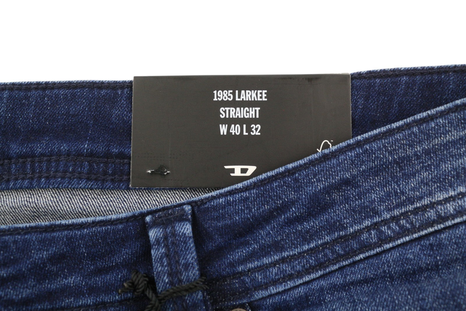 DIESEL 1985 Larkee RB067 Men Jeans W40/L32 Straight Fit Buttoned Washed Blue