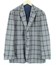 SUITSUPPLY Havana Blazer UK48R Men's Grey Wool-Cashmere Check Smart