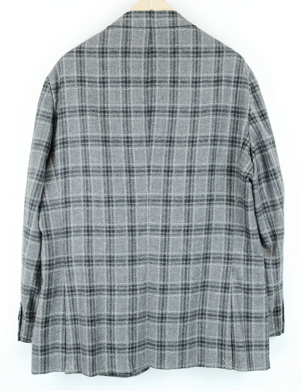 SUITSUPPLY Havana Blazer UK48R Men's Grey Wool-Cashmere Check Smart