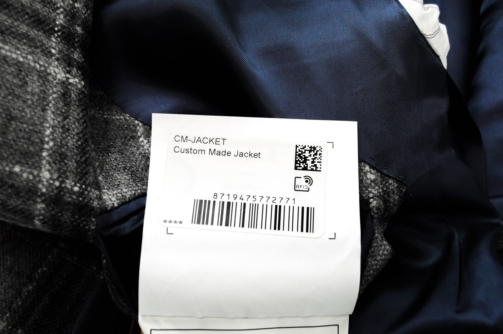 SUITSUPPLY Havana Blazer UK48R Men's Grey Wool-Cashmere Check Smart