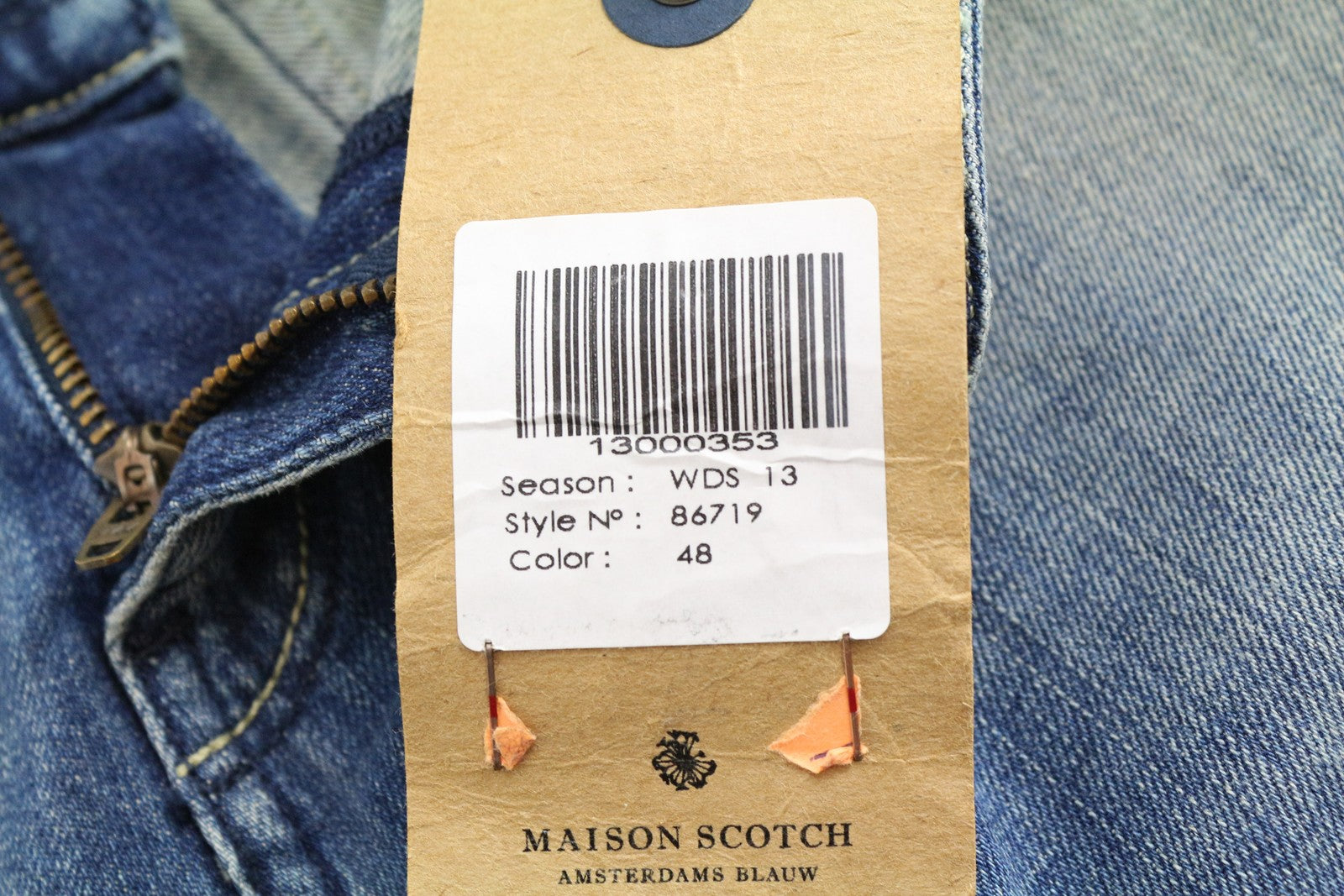 MAISON SCOTCH Women's Jeans W27 Slim Fit Washed Blue Denim 5-Pocket