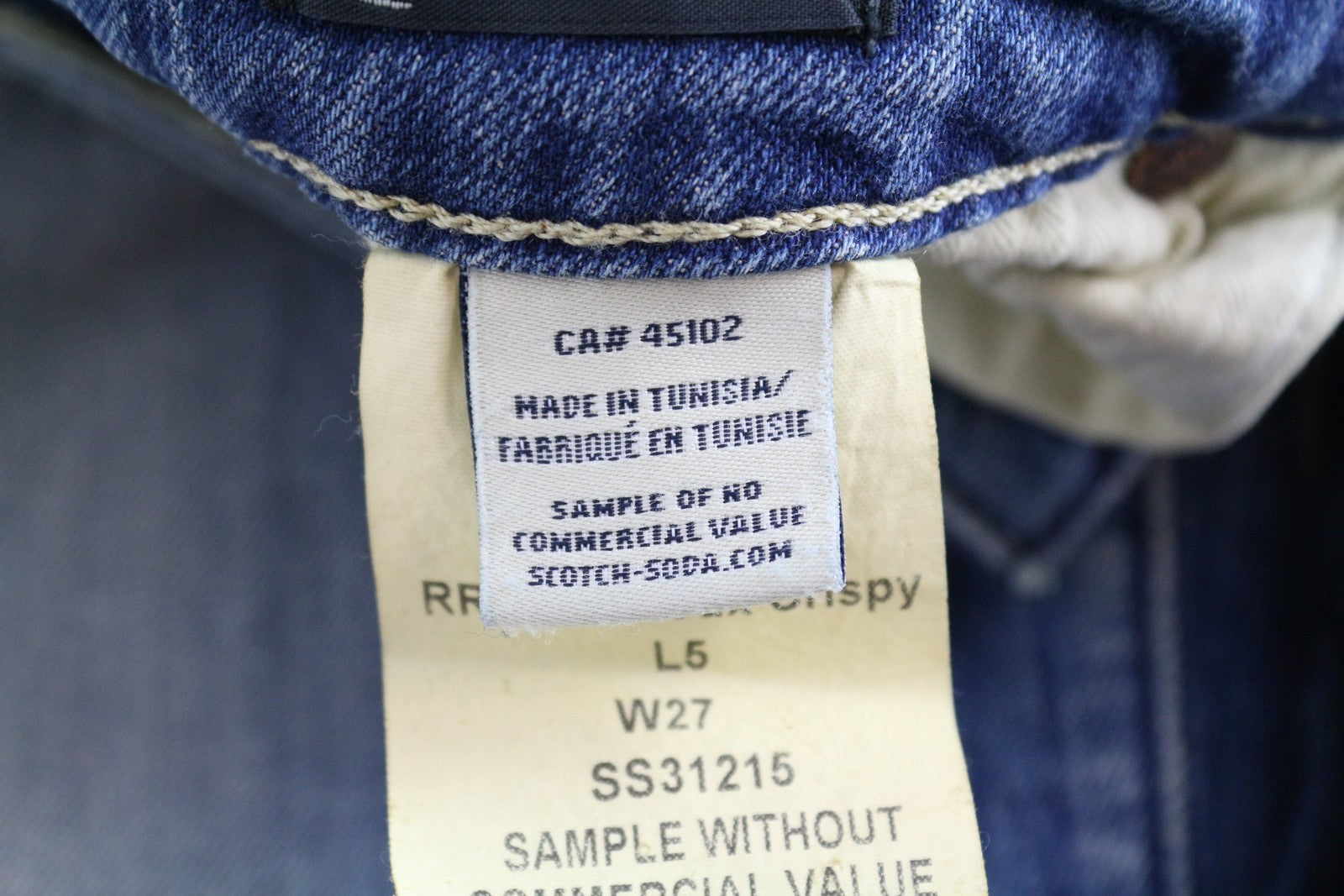 MAISON SCOTCH Women's Jeans W27 Slim Fit Washed Blue Denim 5-Pocket