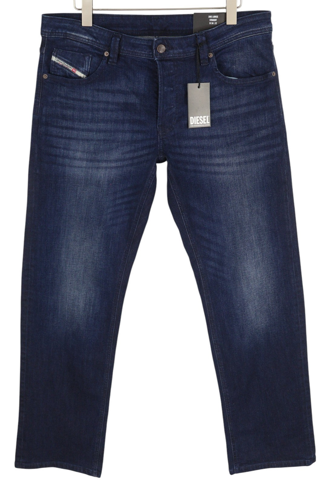 DIESEL 1985 Larkee RB067 Men Jeans W36/L32 Straight Fit Buttoned Washed Blue