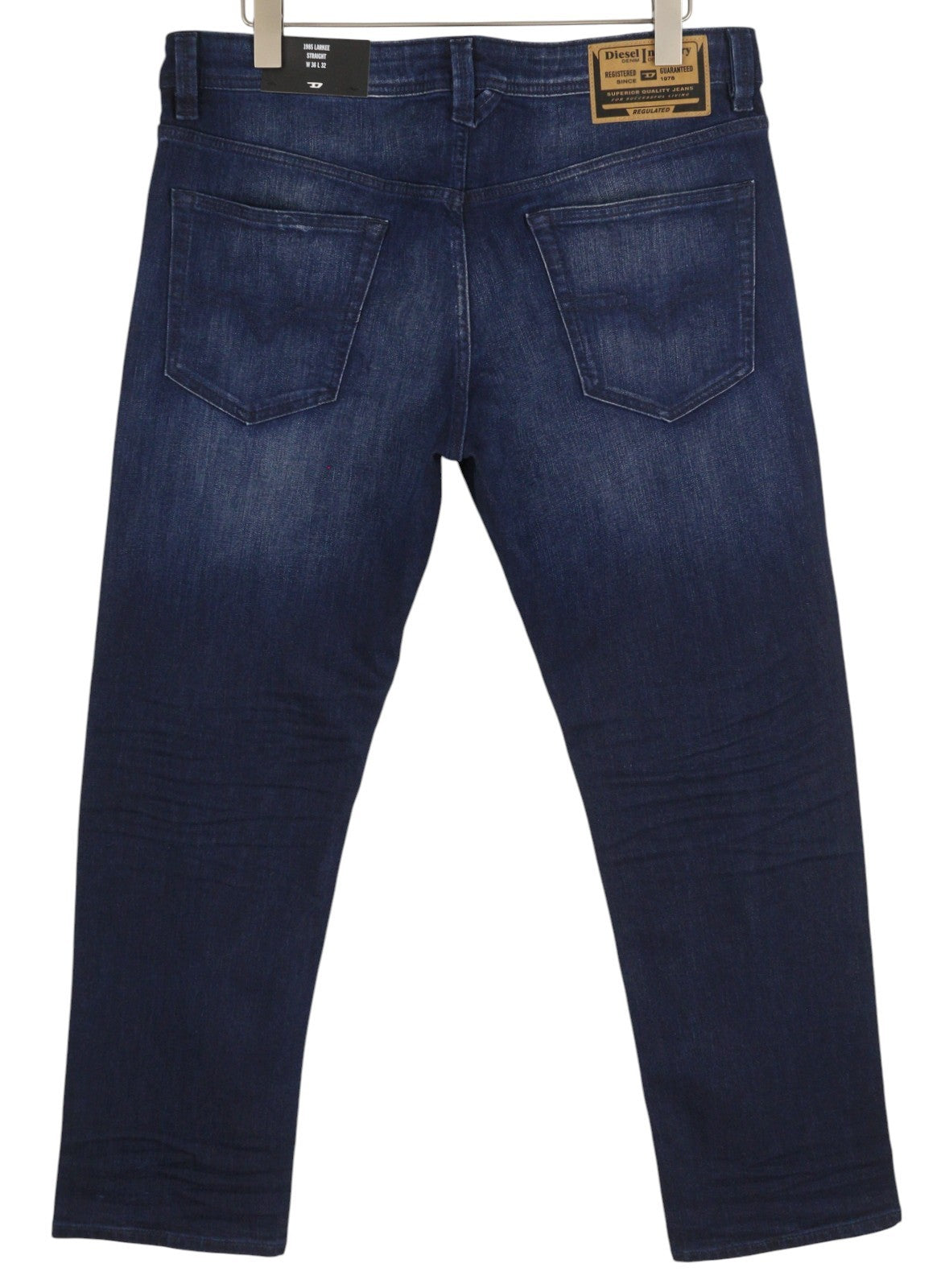 DIESEL 1985 Larkee RB067 Men Jeans W36/L32 Straight Fit Buttoned Washed Blue