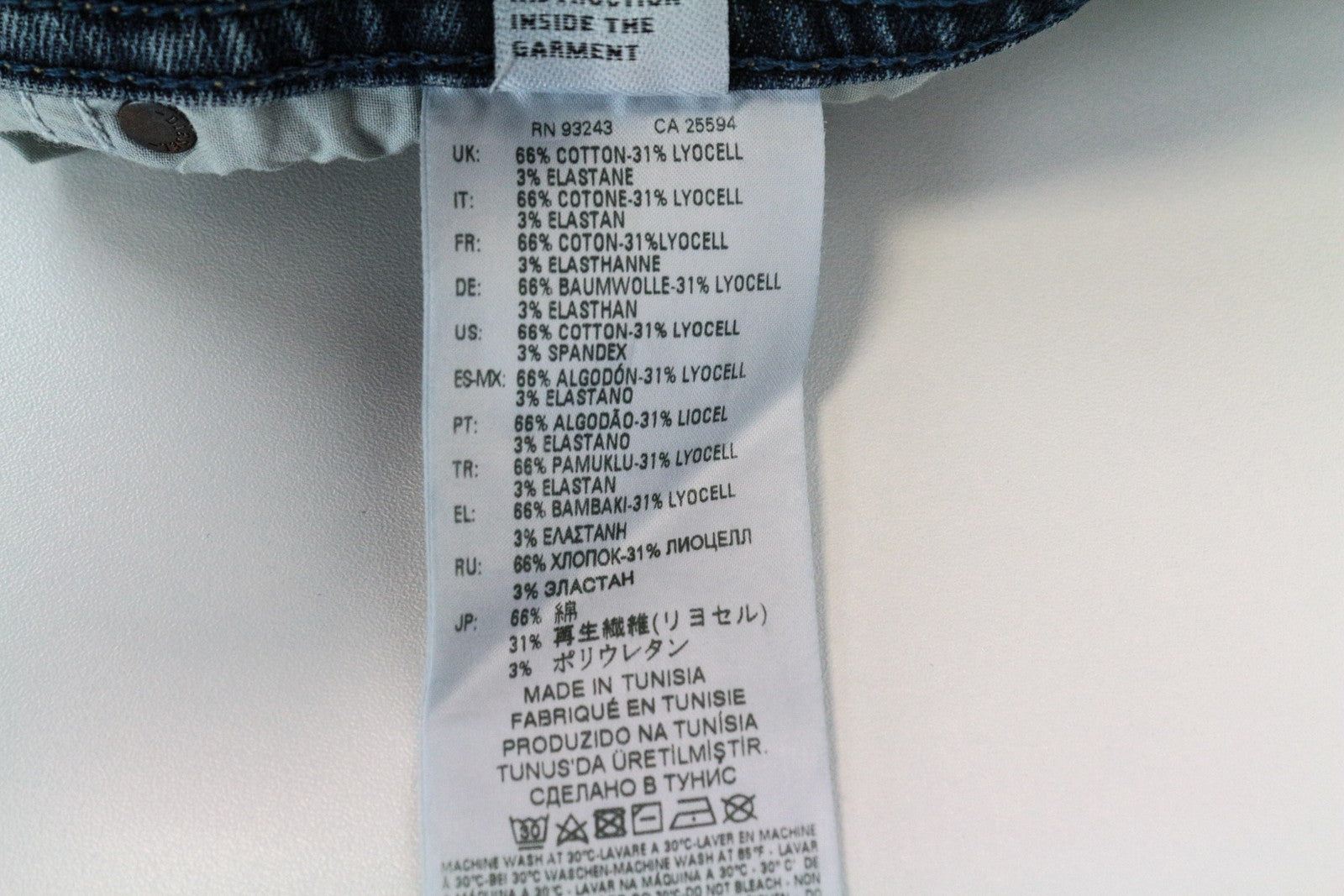 DIESEL Thommer 084UX Men's Jeans W27/L32 Blue Cotton Stretch Slim Skinny