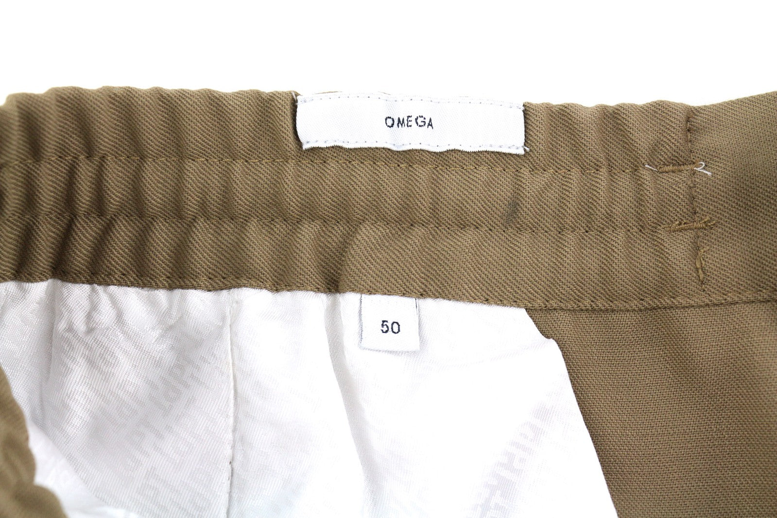 PT TORINO Omega Mens Trousers 50 Brown Wool Blend Elastic Drawstring Waist Slim