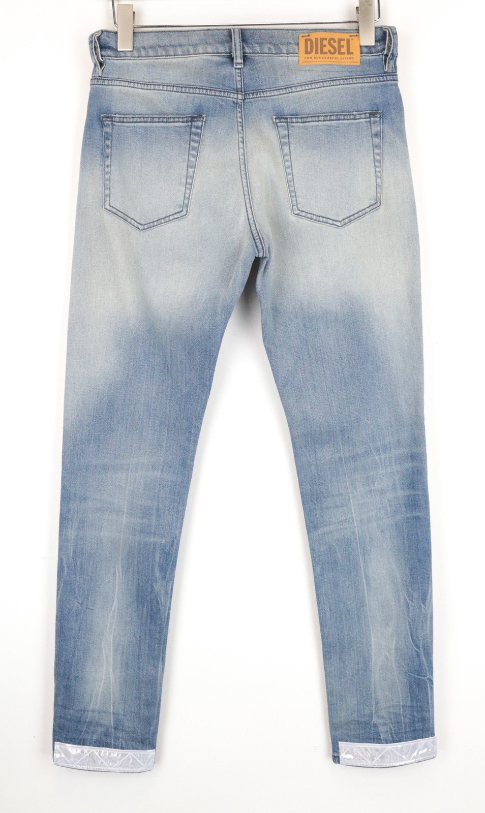 DIESEL D-Bazer 081AP Men's Jeans W29/L32 Light Blue Tapered Cotton Denim Stretch