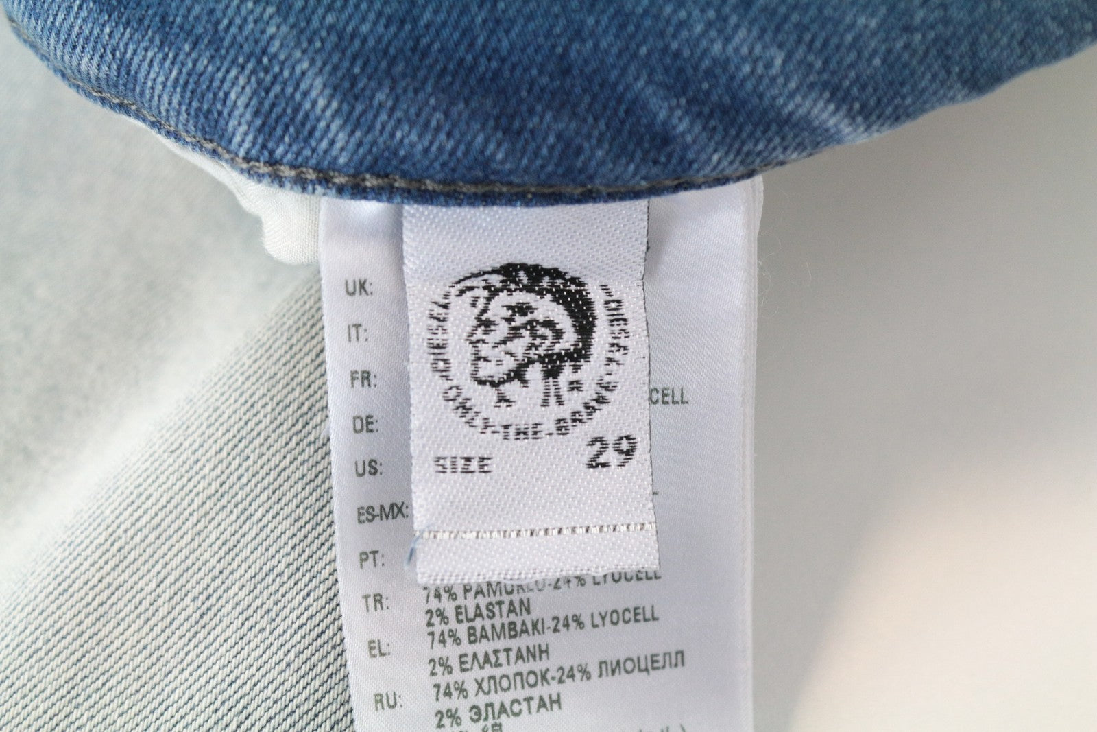 DIESEL D-Bazer 081AP Men's Jeans W29/L32 Light Blue Tapered Cotton Denim Stretch