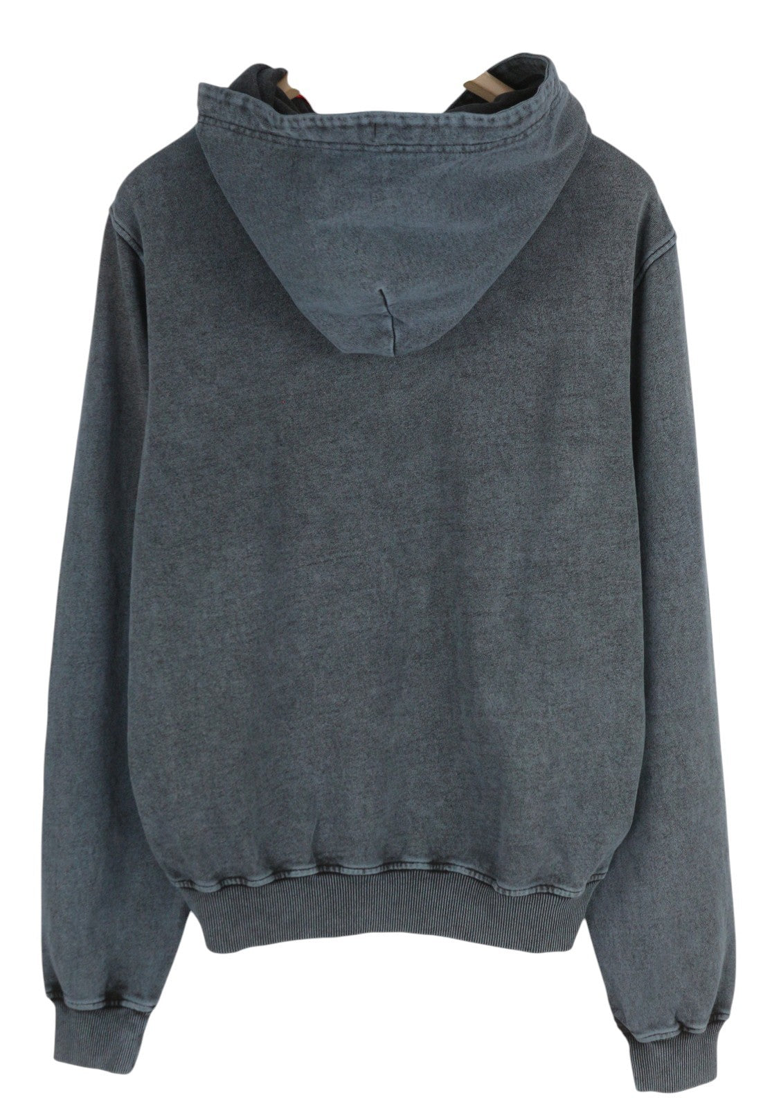 DIESEL S-Ginn-Hood-E1 Men Hoodie L Washed Grey Distress Hooded Kangaroo RRP€195