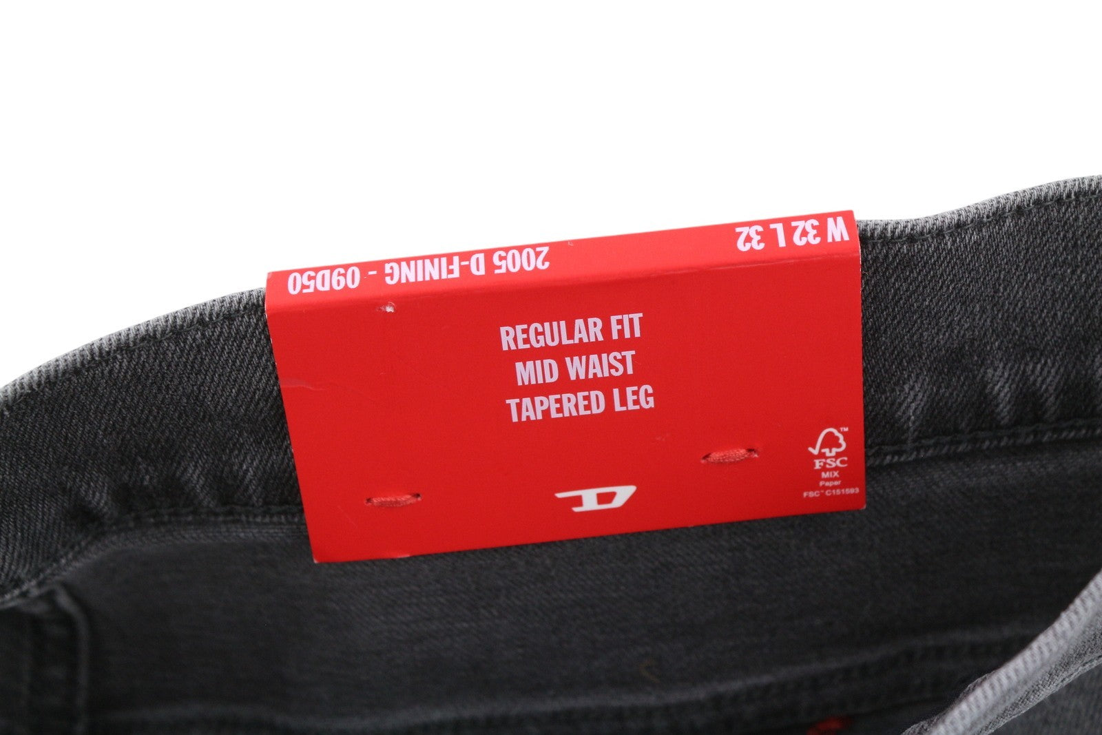 DIESEL 2005 D-Fining 09D50 Men Jeans W32/L32 Regular Fit Buttoned Denim Grey