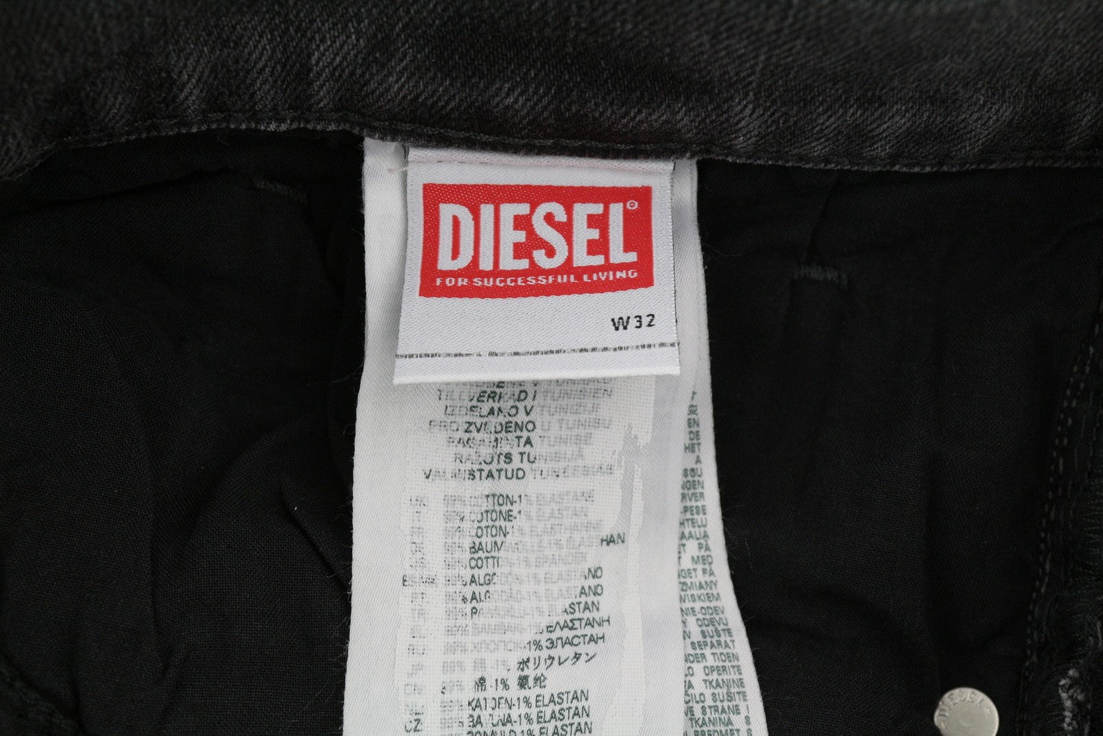 DIESEL 2005 D-Fining 09D50 Men Jeans W32/L32 Regular Fit Buttoned Denim Grey