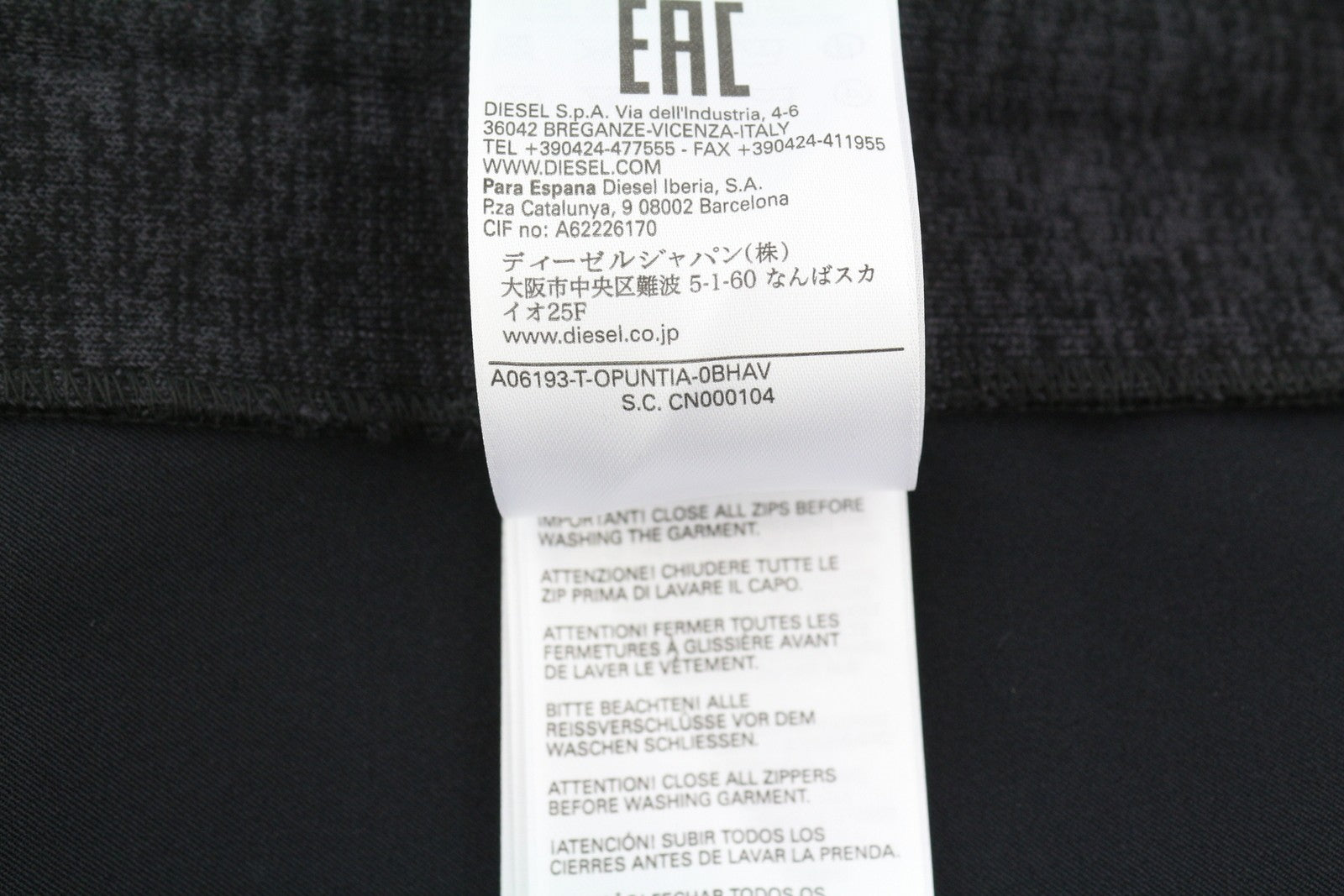 DIESEL T-Opuntia Women's Jacket S Black Full Zip Patch Pocket Bomber RRP€250