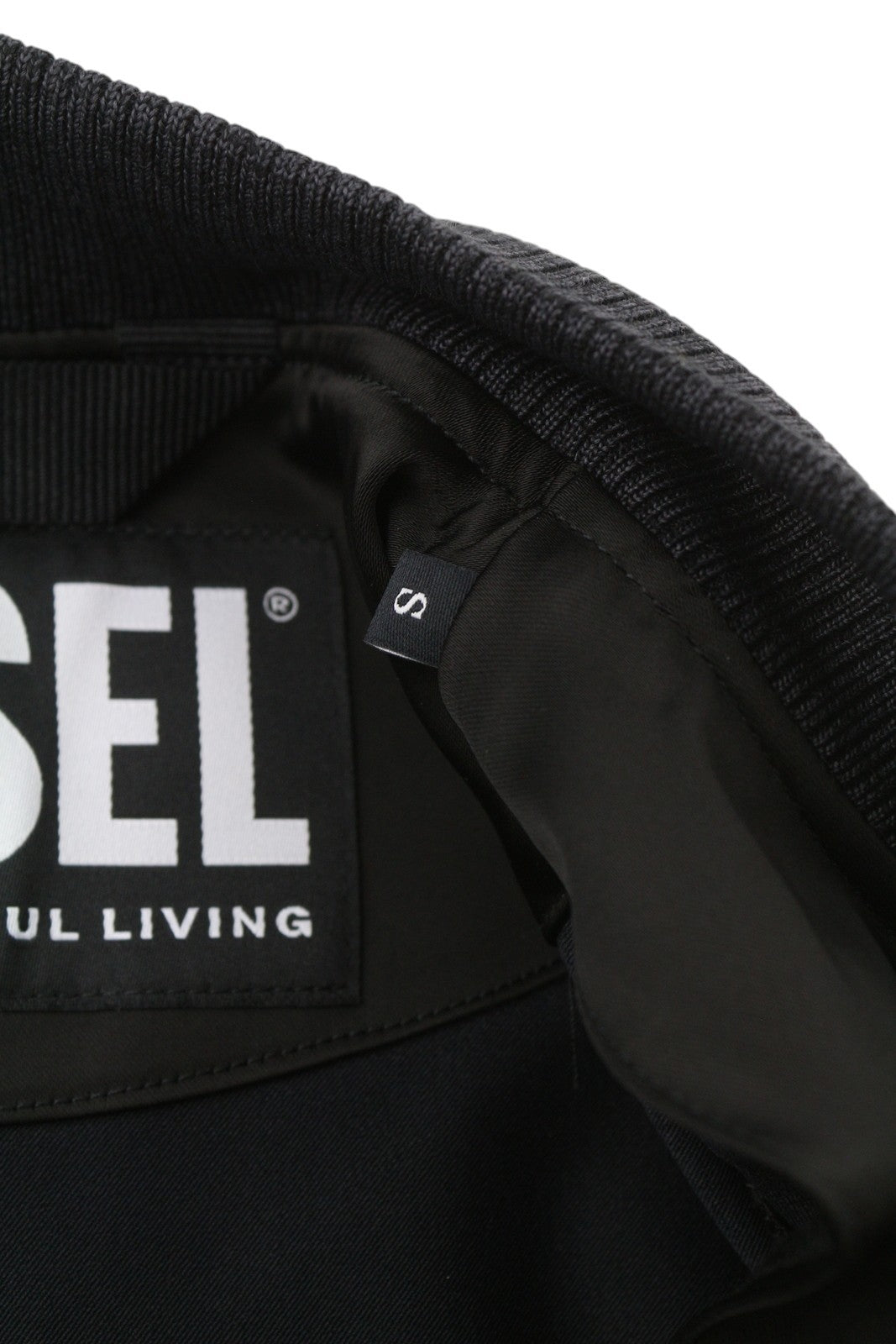 DIESEL T-Opuntia Women's Jacket S Black Full Zip Patch Pocket Bomber RRP€250