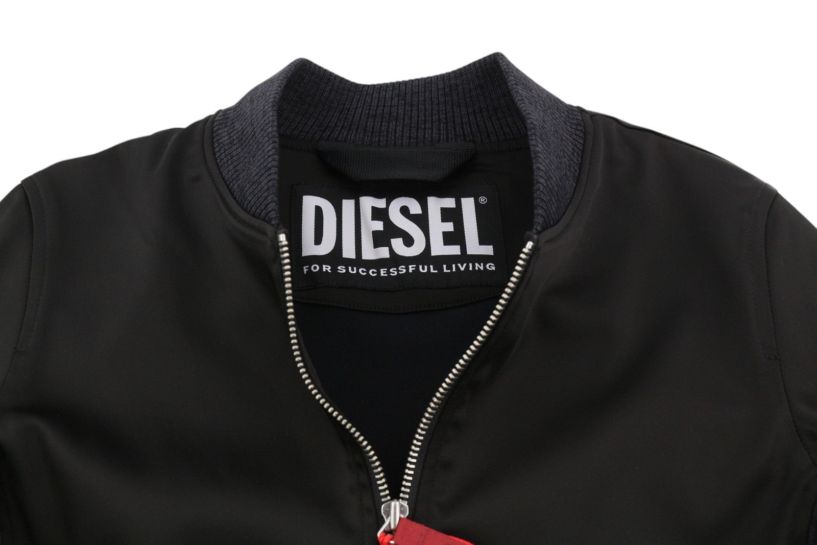 DIESEL T-Opuntia Women's Jacket S Black Full Zip Patch Pocket Bomber RRP€250