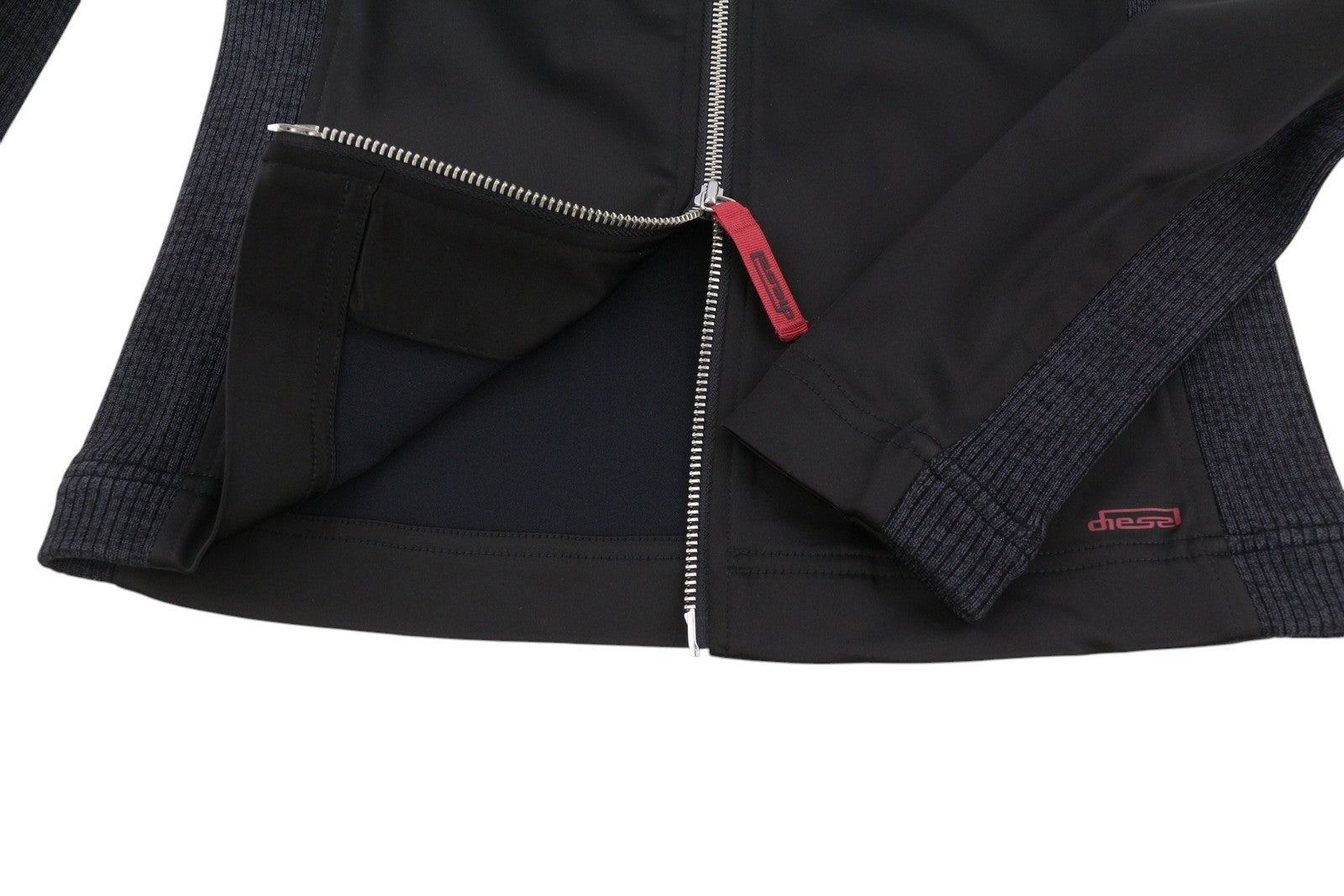 DIESEL T-Opuntia Women's Jacket S Black Full Zip Patch Pocket Bomber RRP€250