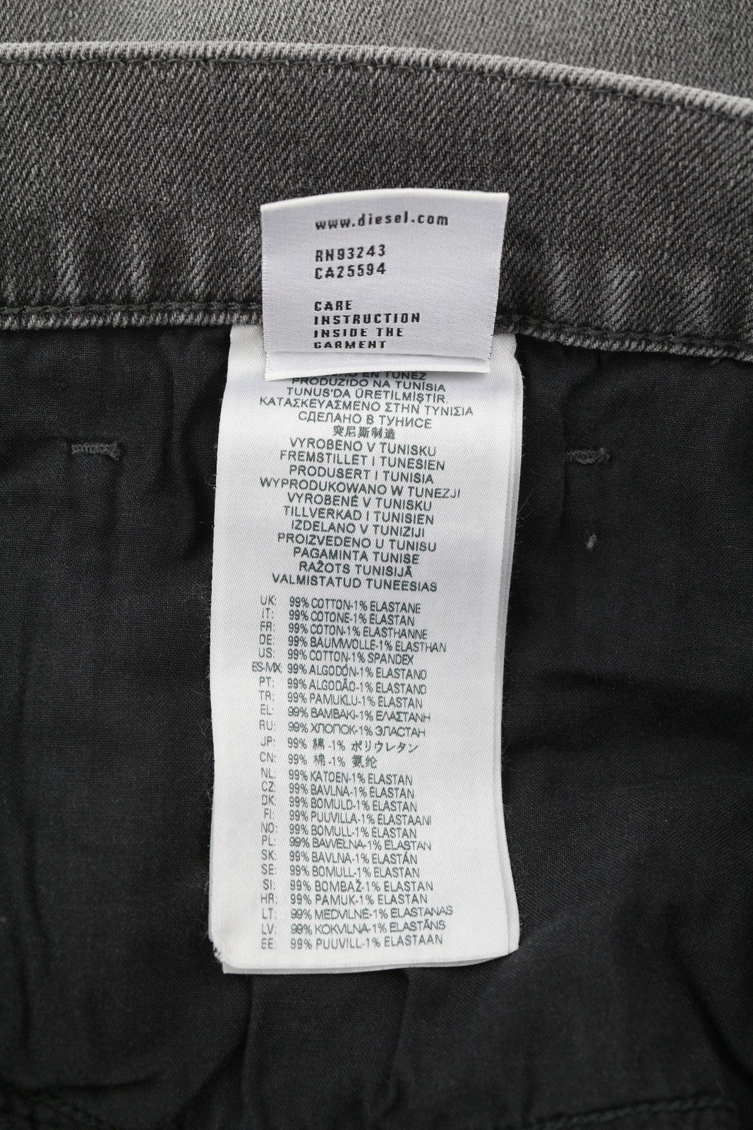 DIESEL 2005 D-Fining 09D50 Men Jeans W34/L32 Regular Fit Buttoned Denim Grey