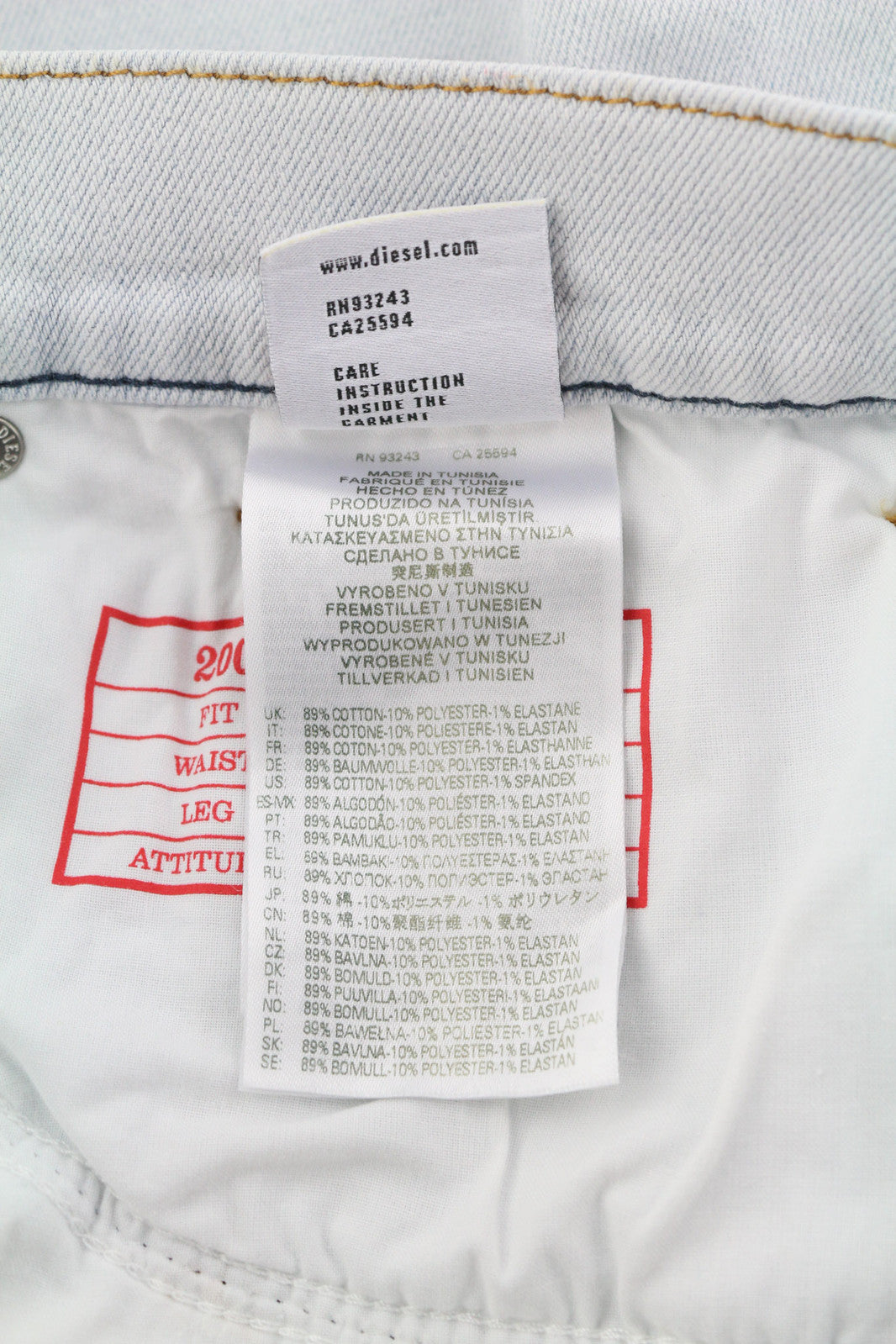 DIESEL 2005 D-Fining 09C06 Men Jeans W36/L34 Regular Fit Tapered Leg Mid Waist