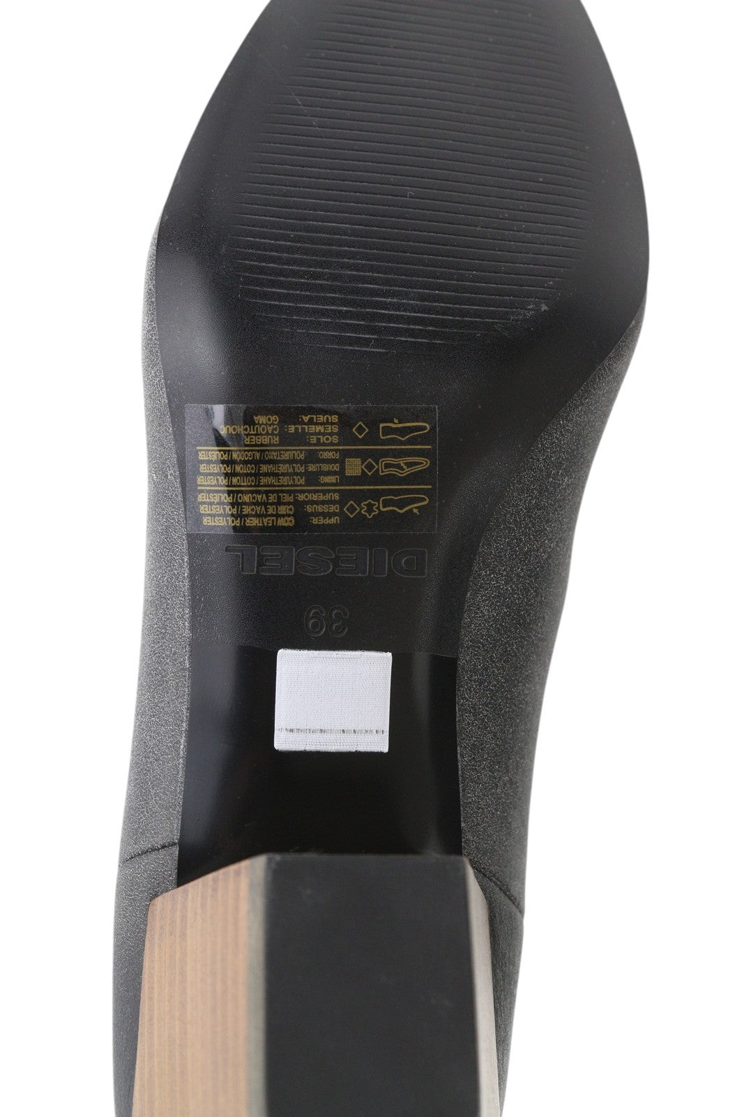 DIESEL D-Texanne CH Women Boots EU39 Grey Black Leather Cuban Heel Ankle RRP€295