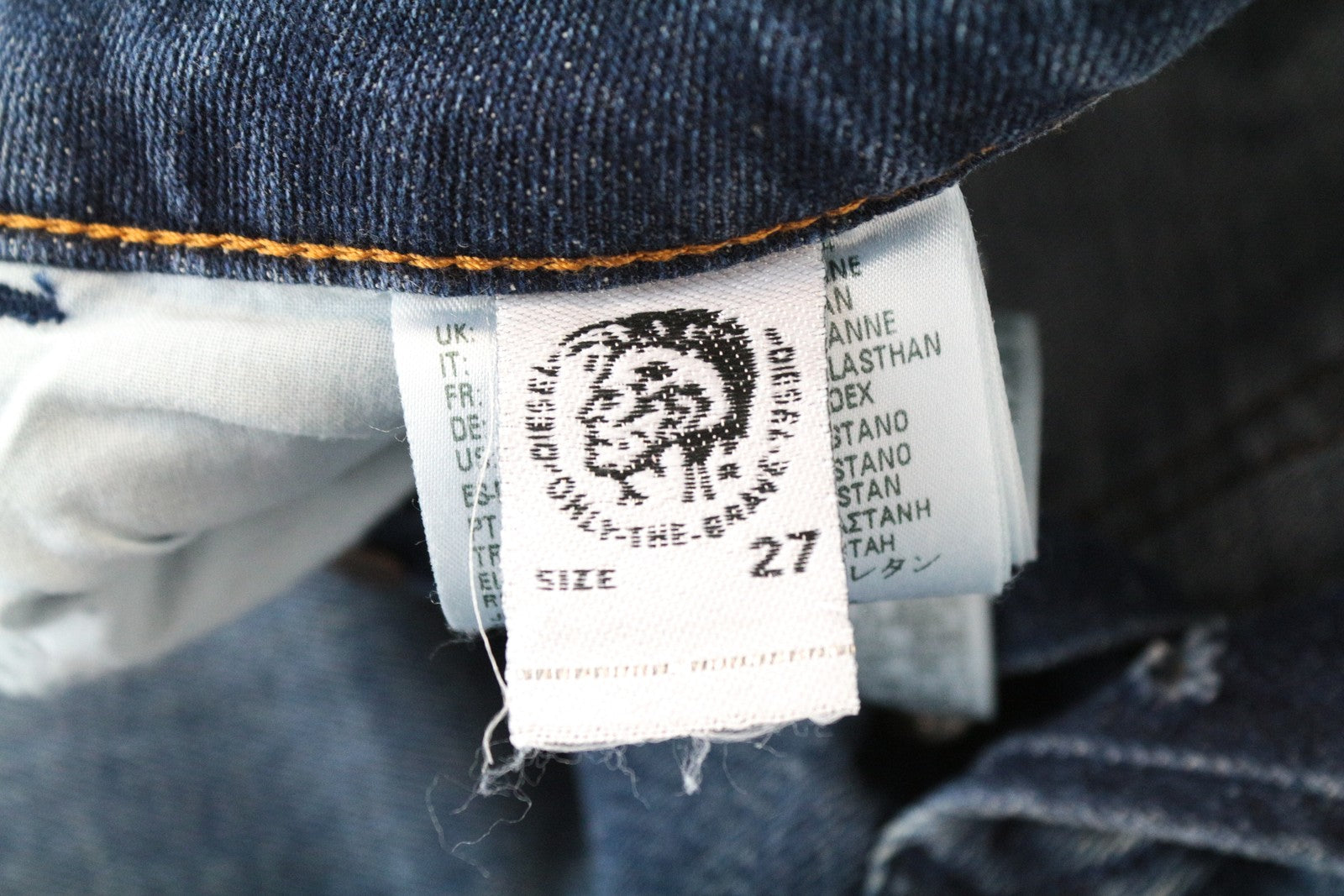 DIESEL D-Bazer 0870H Men's Jeans W27/L32 Washed Blue Tapered Cotton Stretch