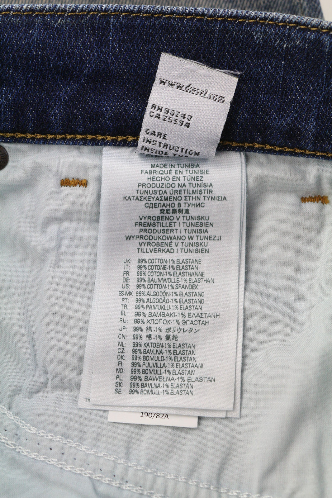 DIESEL D-Fining Z9A05 Men Jeans W31/L34 Tapered Fit Stretch Washed Blue RRP€225