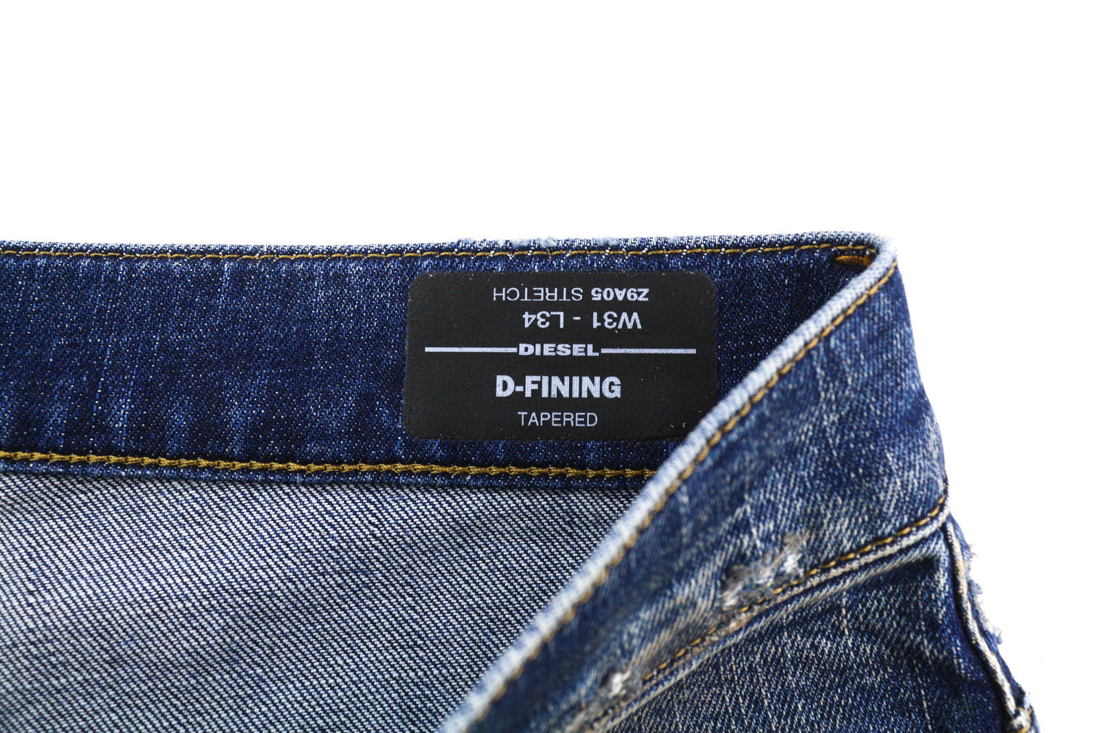 DIESEL D-Fining Z9A05 Men Jeans W31/L34 Tapered Fit Stretch Washed Blue RRP€225