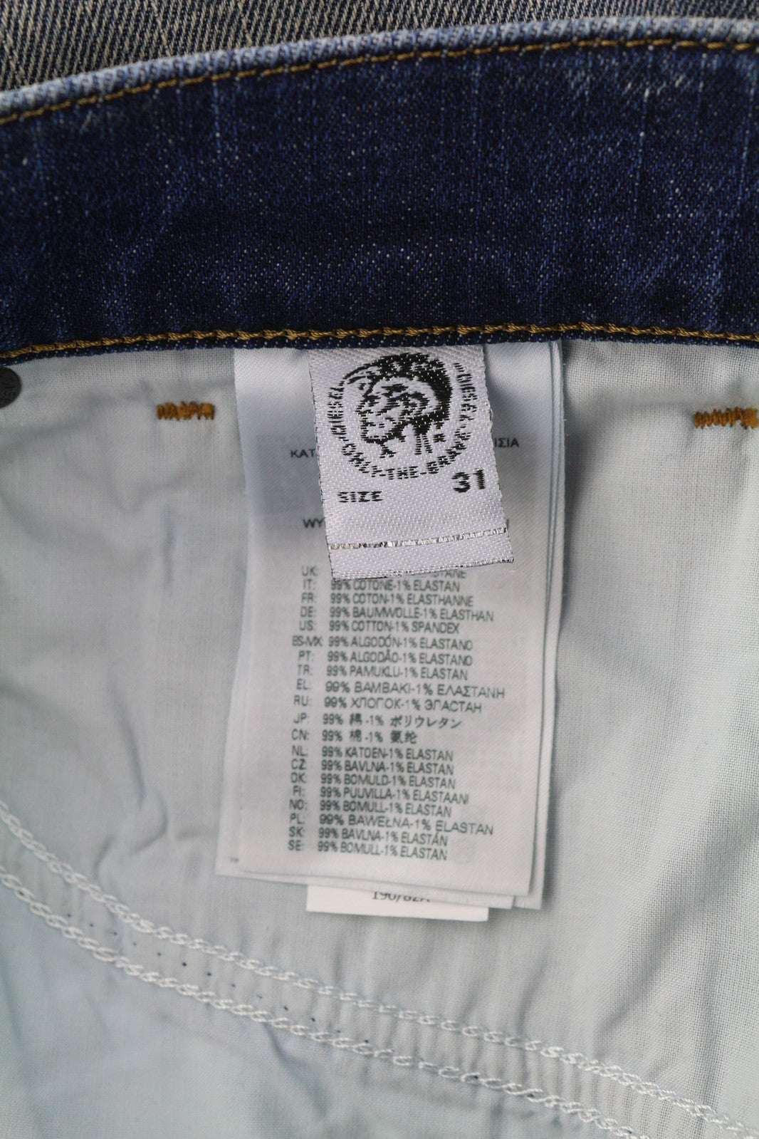 DIESEL D-Fining Z9A05 Men Jeans W31/L34 Tapered Fit Stretch Washed Blue RRP€225