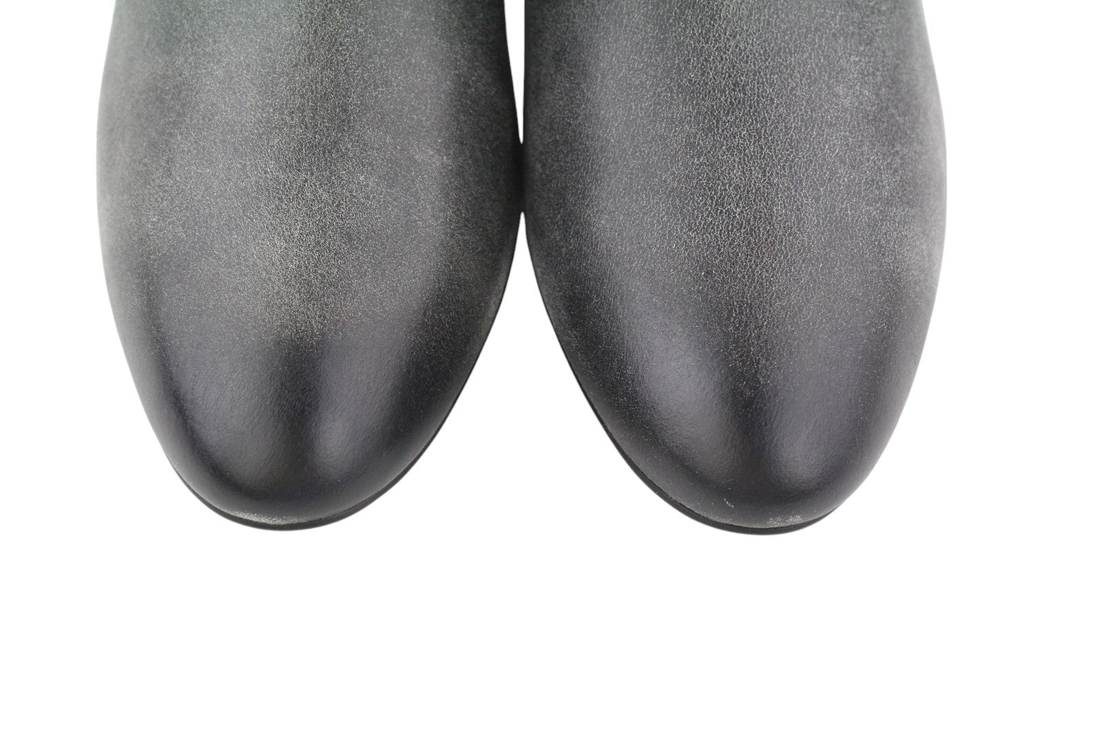 DIESEL D-Texanne CH Women Boots EU39 Grey Black Leather Heeled Almond RRP€295