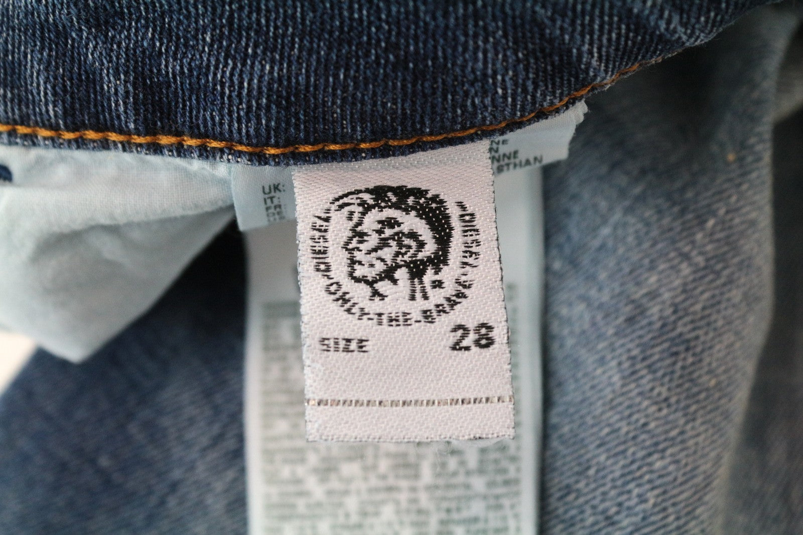 DIESEL D-Bazer 0870H Men's Jeans W28/L32 Blue Washed Taper Fit Cotton Stretch