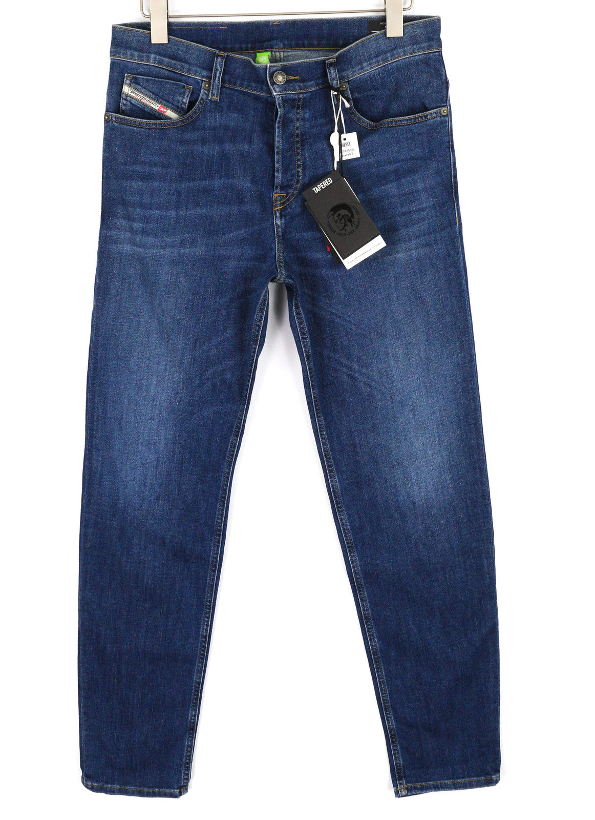 DIESEL D-Fining 09B06 Men Jeans W31/L34 Tapered Stretch Buttoned Washed Denim