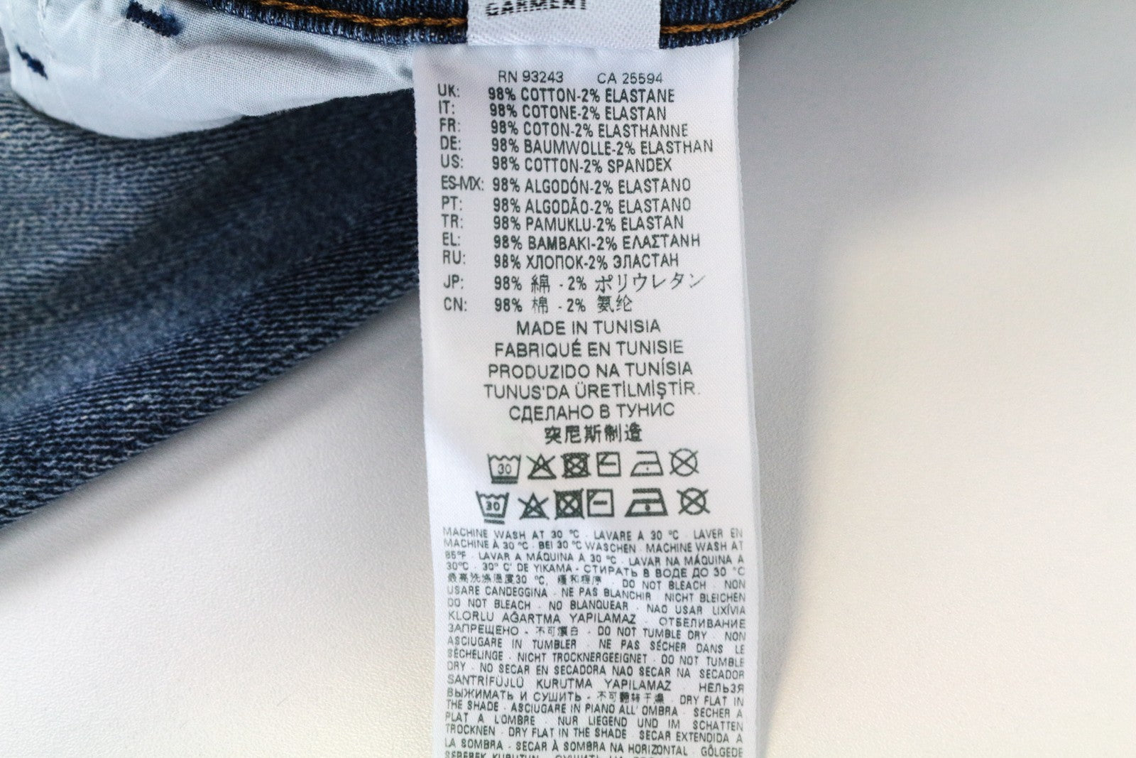 DIESEL D-Bazer 0870H Men's Jeans W29/L32 Washed Blue Cotton Stretch Denim Taper