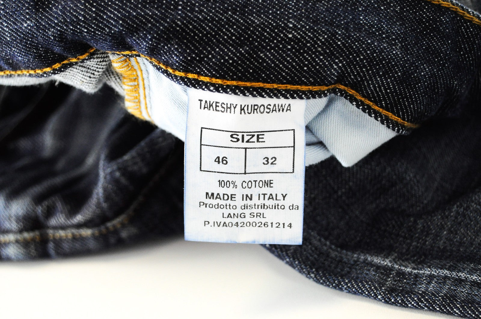 TAKESHY KUROSAWA džinsai W32 vyriški, plono kirpimo, mėlyni, skalbto džinso stiliaus. 