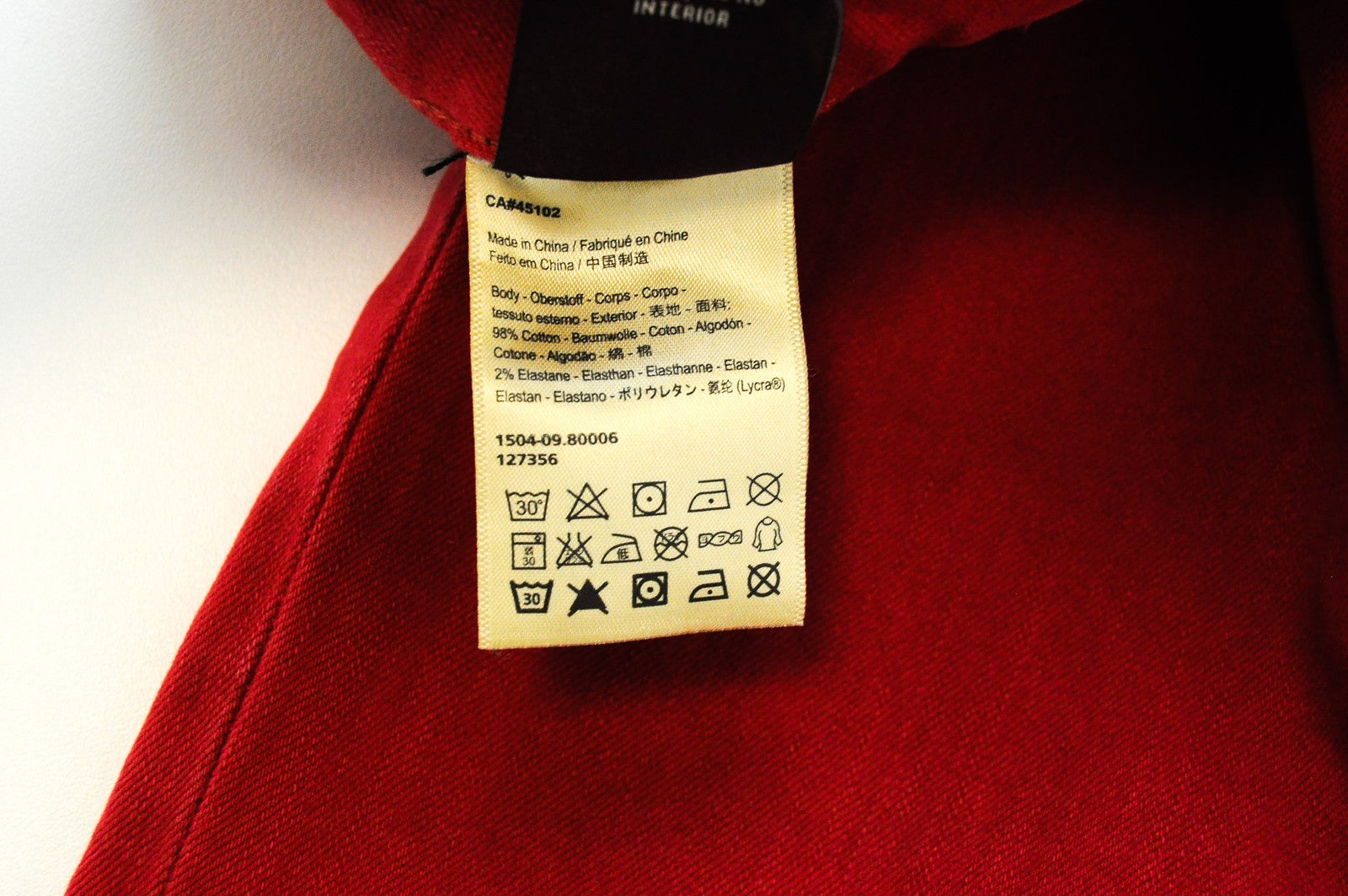 SCOTCH &amp; SODA Pike džinsai W28 L32 vyriški aptempti raudoni dažytos medvilnės tamprūs džinsai 