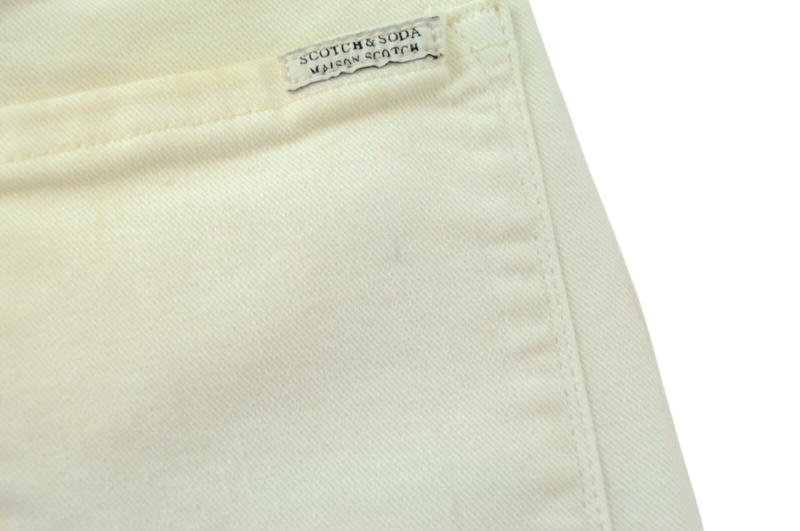 MAISON SCOTCH Jolie Vagabonde Jeans ~W25 L30 Off-White Slim Fit Button Fly