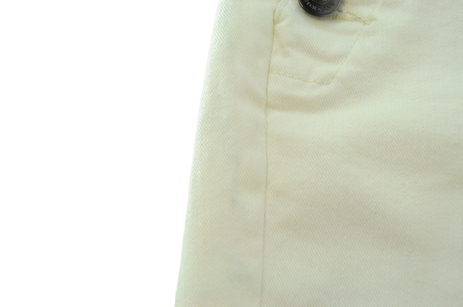 MAISON SCOTCH Jolie Vagabonde Jeans ~W25 L30 Off-White Slim Fit Button Fly