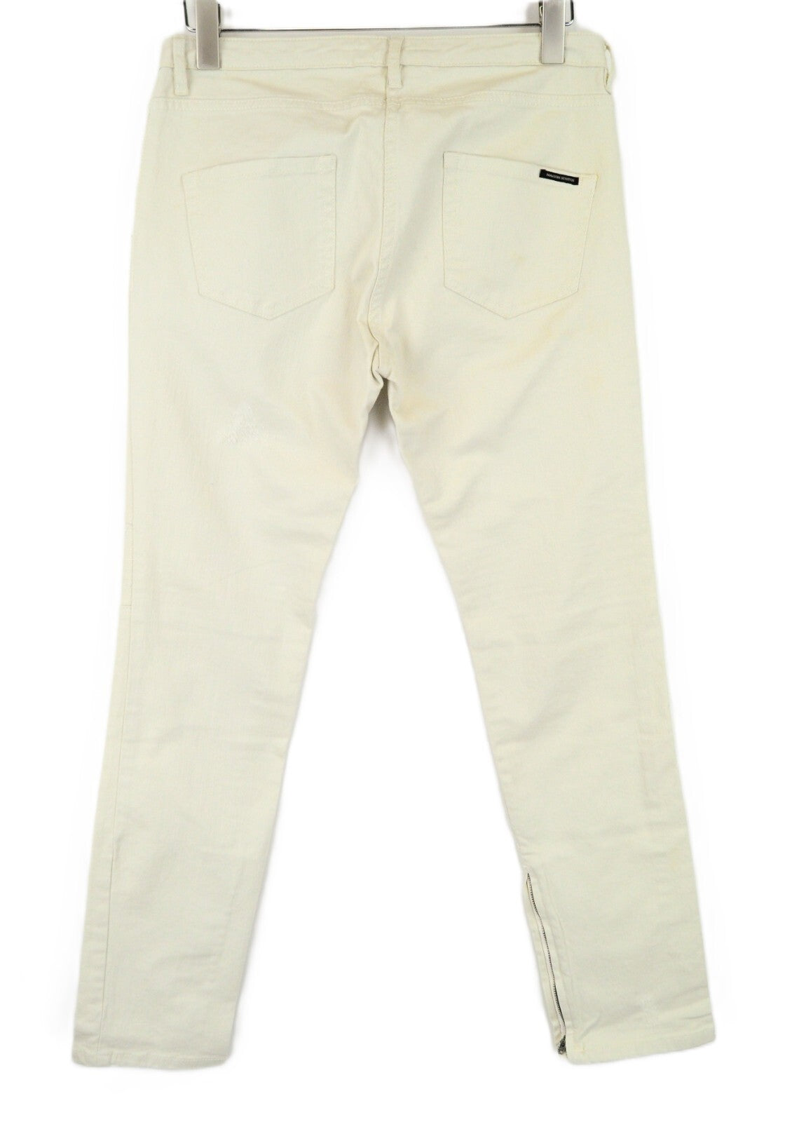 MAISON SCOTCH Slim Jeans W30 L32 Off-White Stretch Cotton Fit Women's Casual