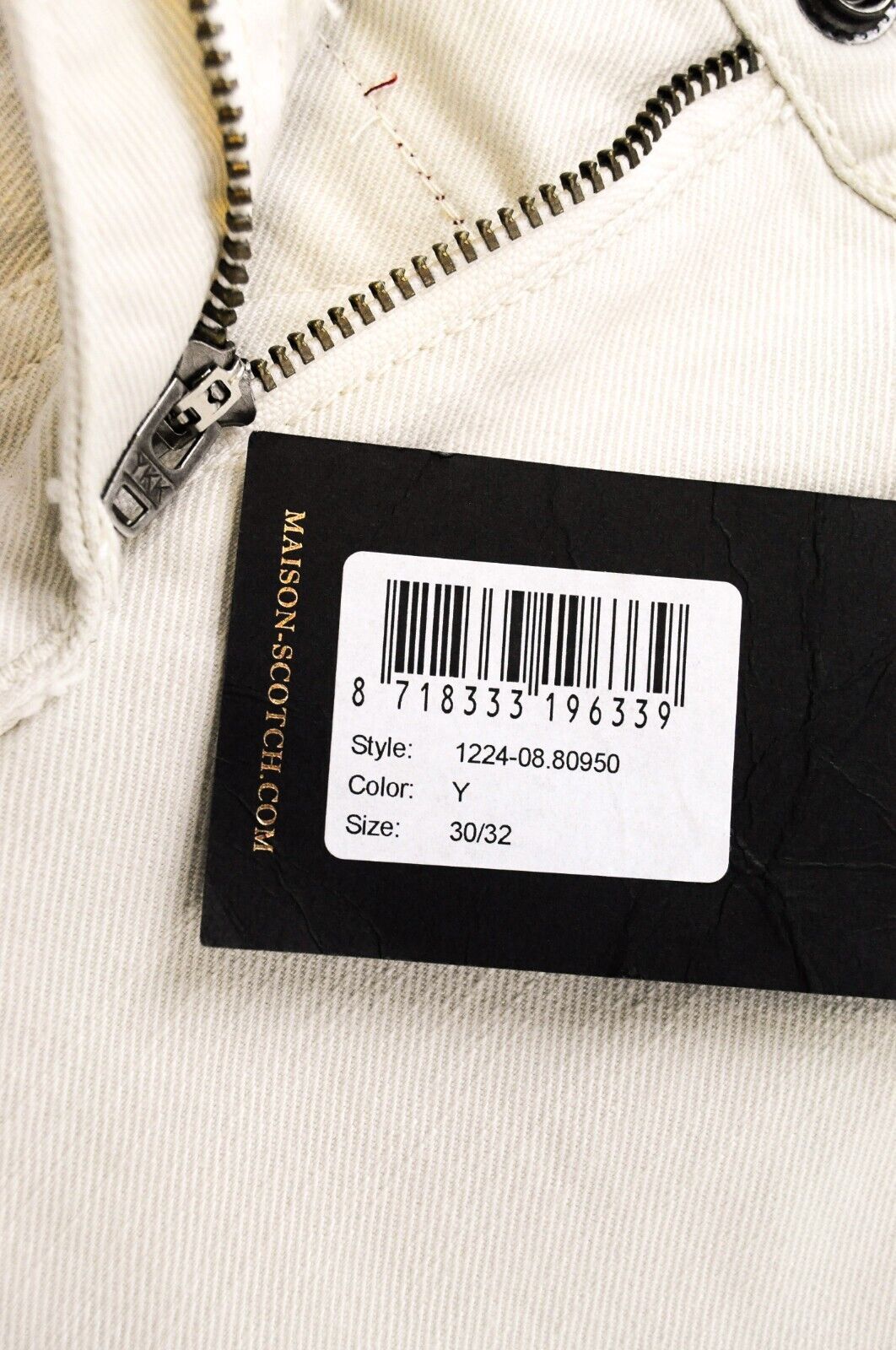 MAISON SCOTCH Slim Jeans W30 L32 Off-White Stretch Cotton Fit Women's Casual