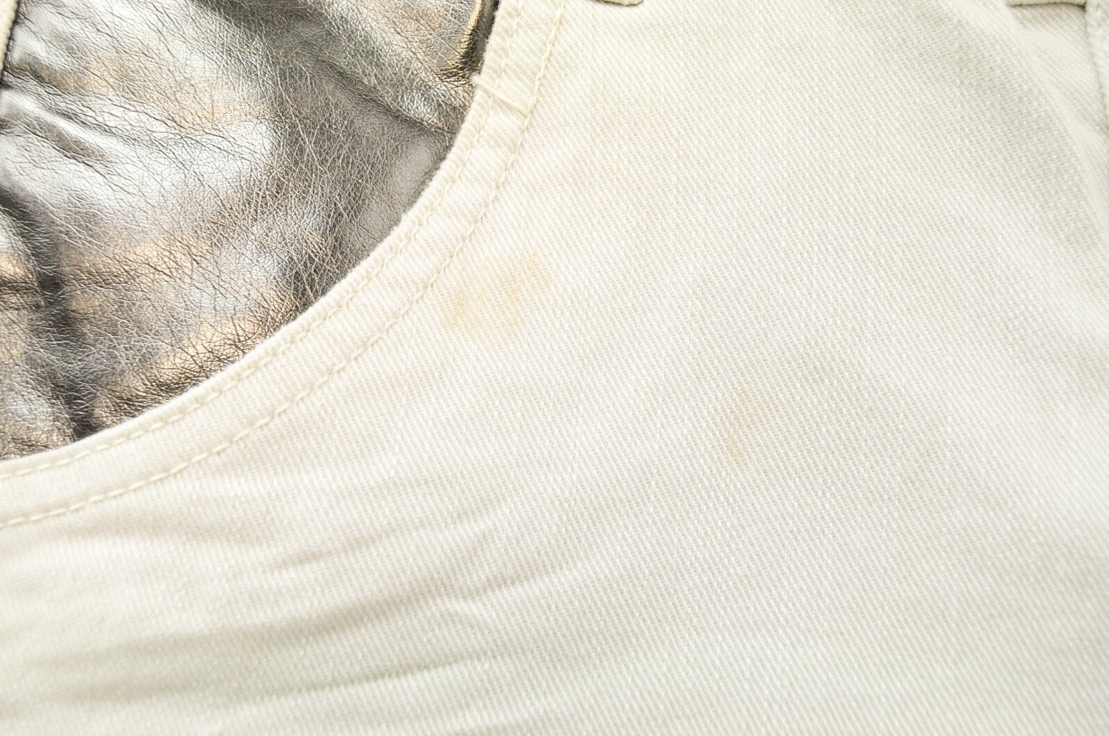 MAISON SCOTCH Slim Jeans W30 L32 Off-White Stretch Cotton Fit Women's Casual