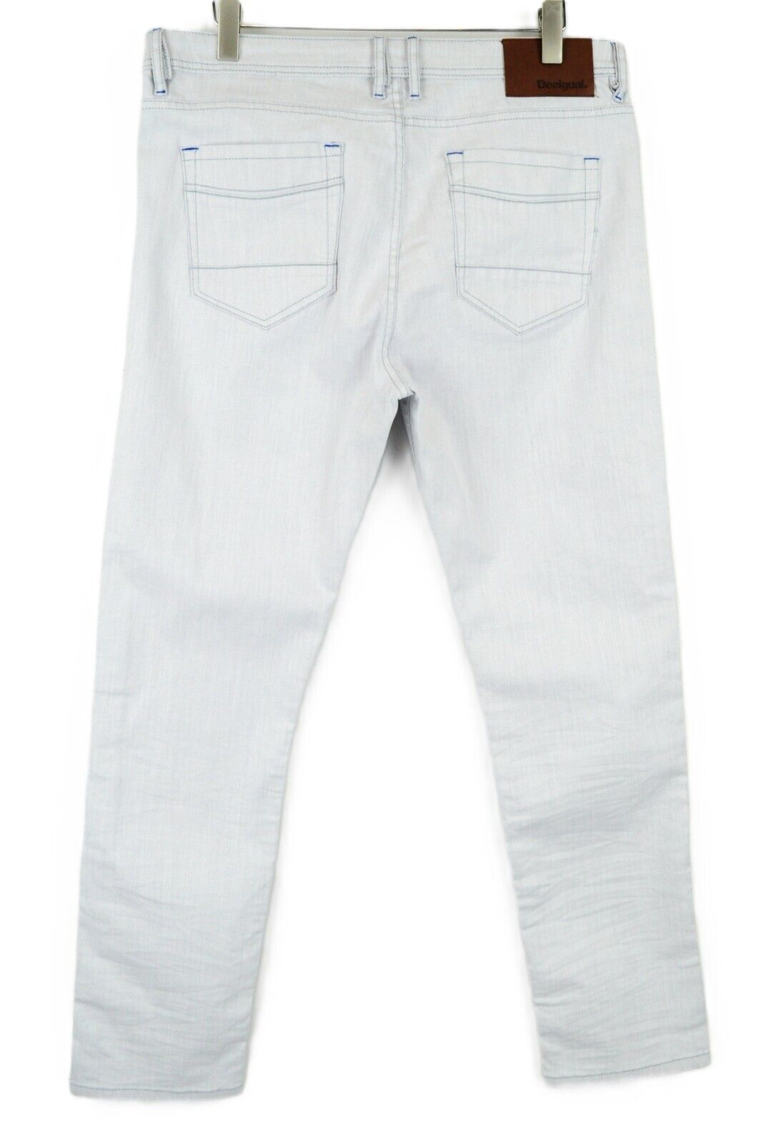 DESIGUAL Lucas džinsai UK20 šviesiai mėlyni skalbti ploni medvilniniai tamprūs vyriški džinsai 